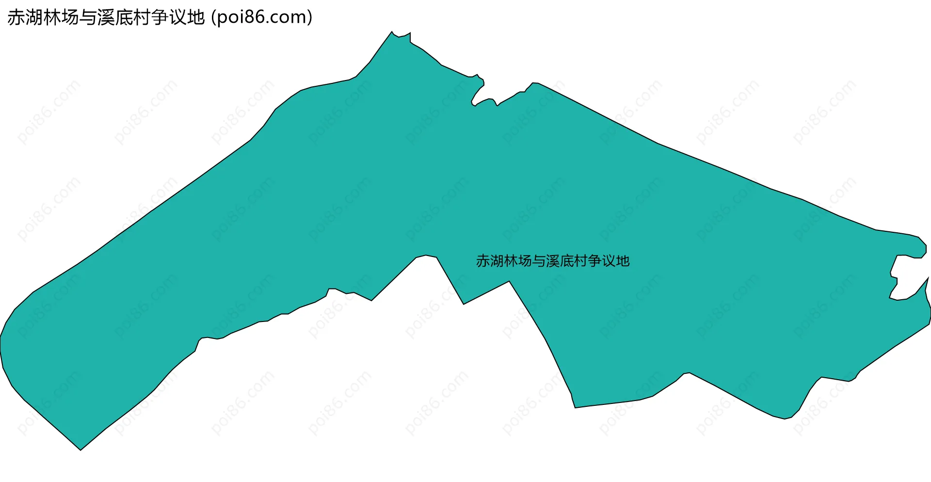 赤湖林场与溪底村争议地边界地图