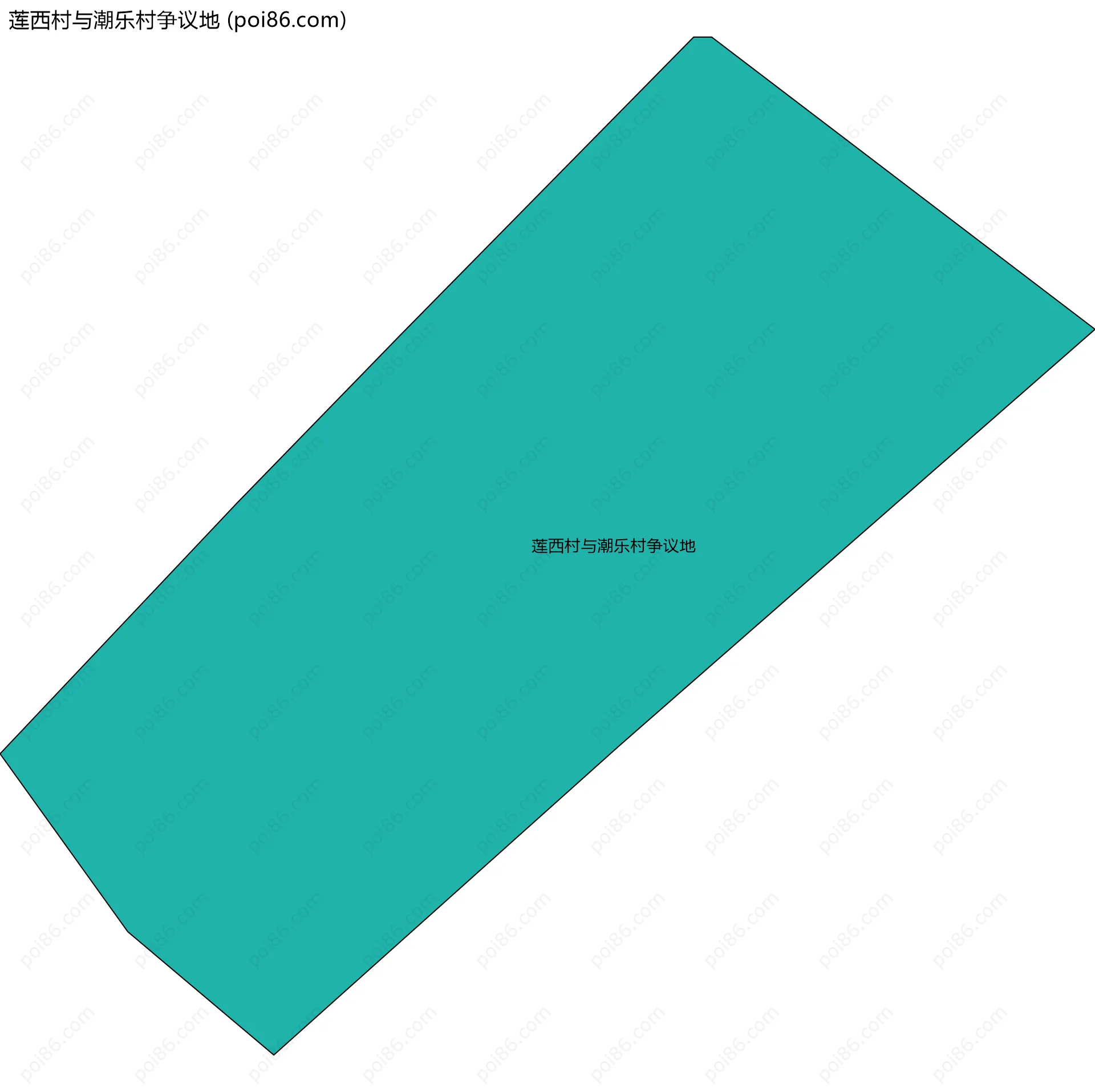 莲西村与潮乐村争议地边界地图