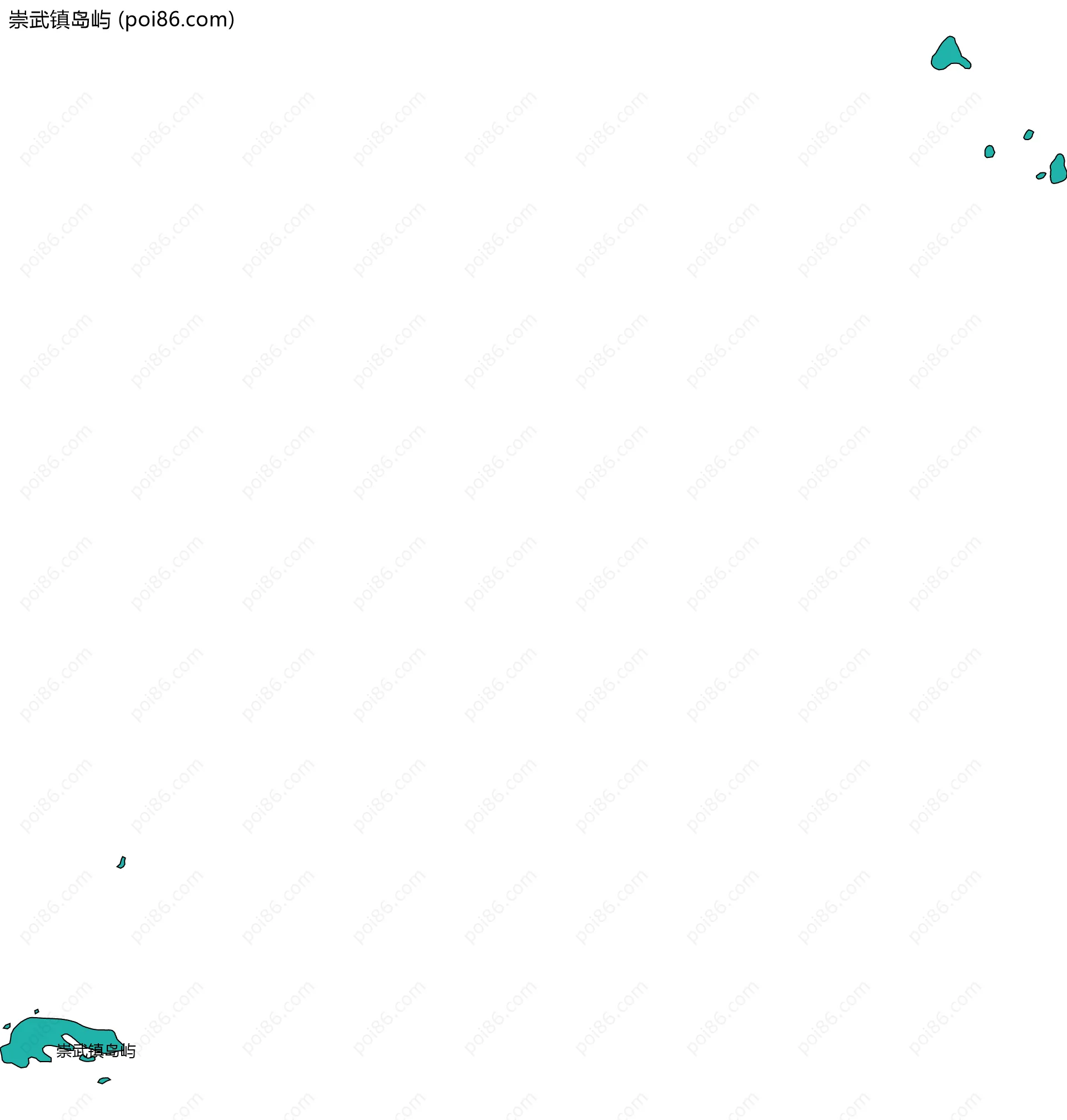 崇武镇岛屿边界地图