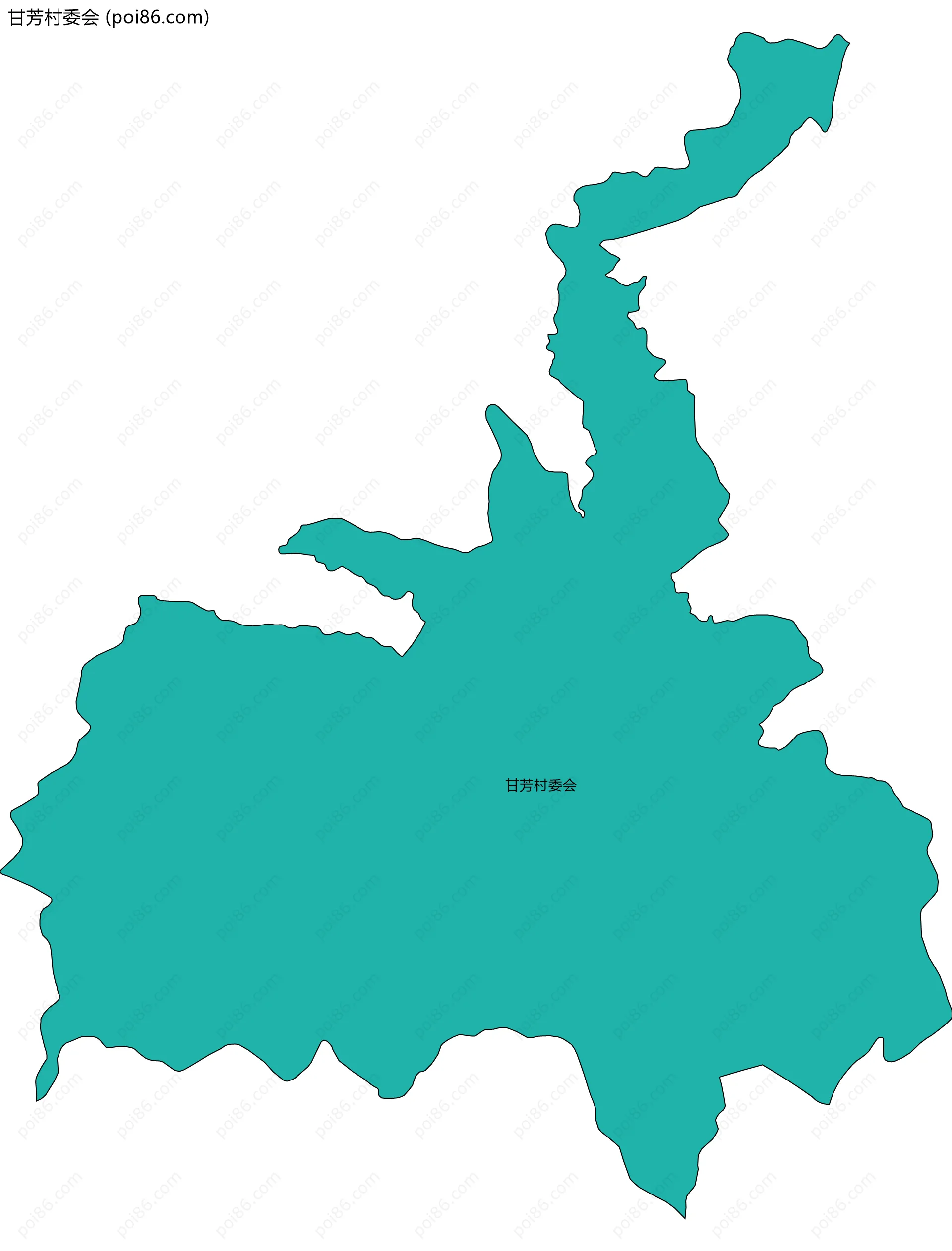 甘芳村委会边界地图