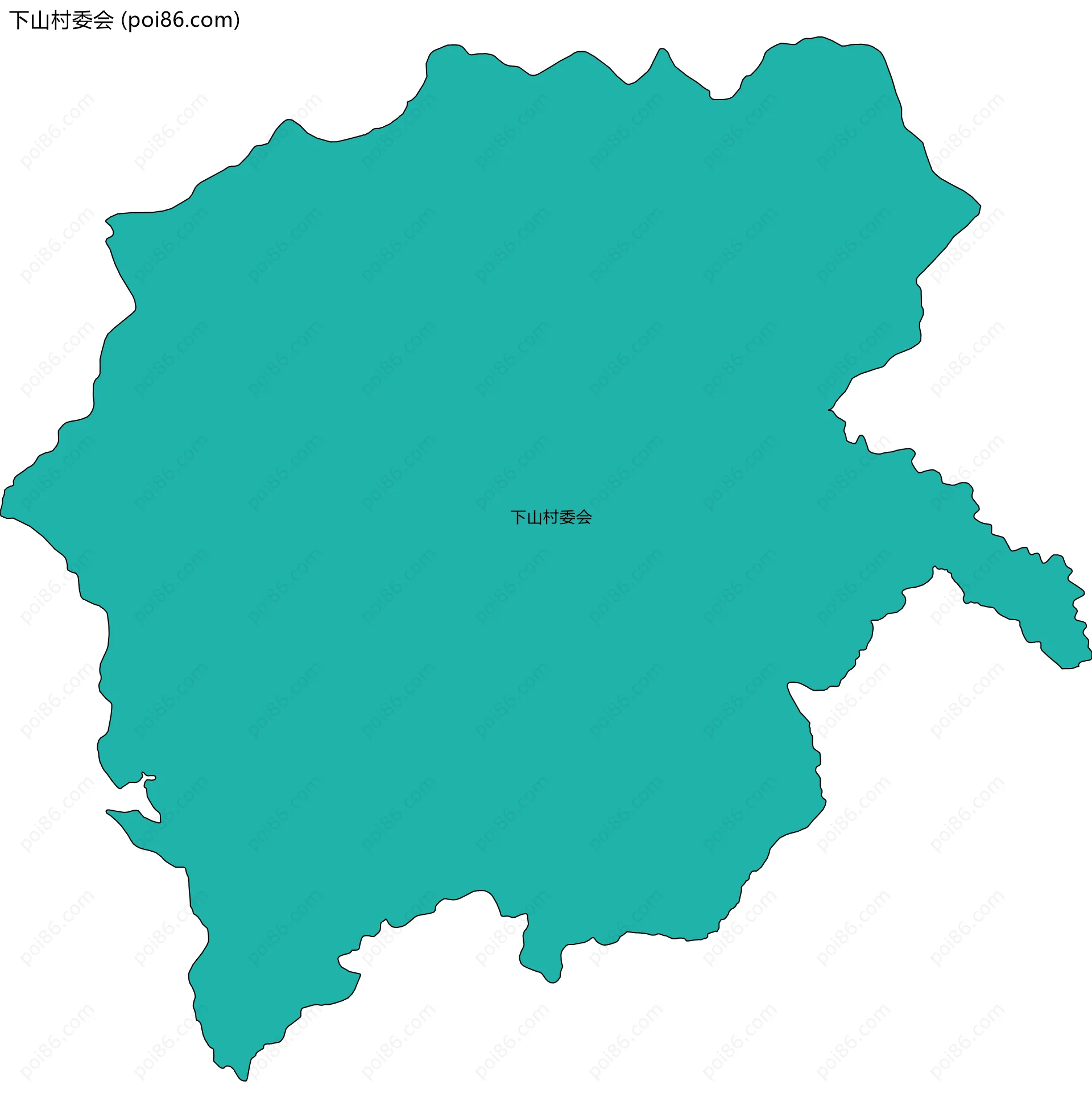 下山村委会边界地图