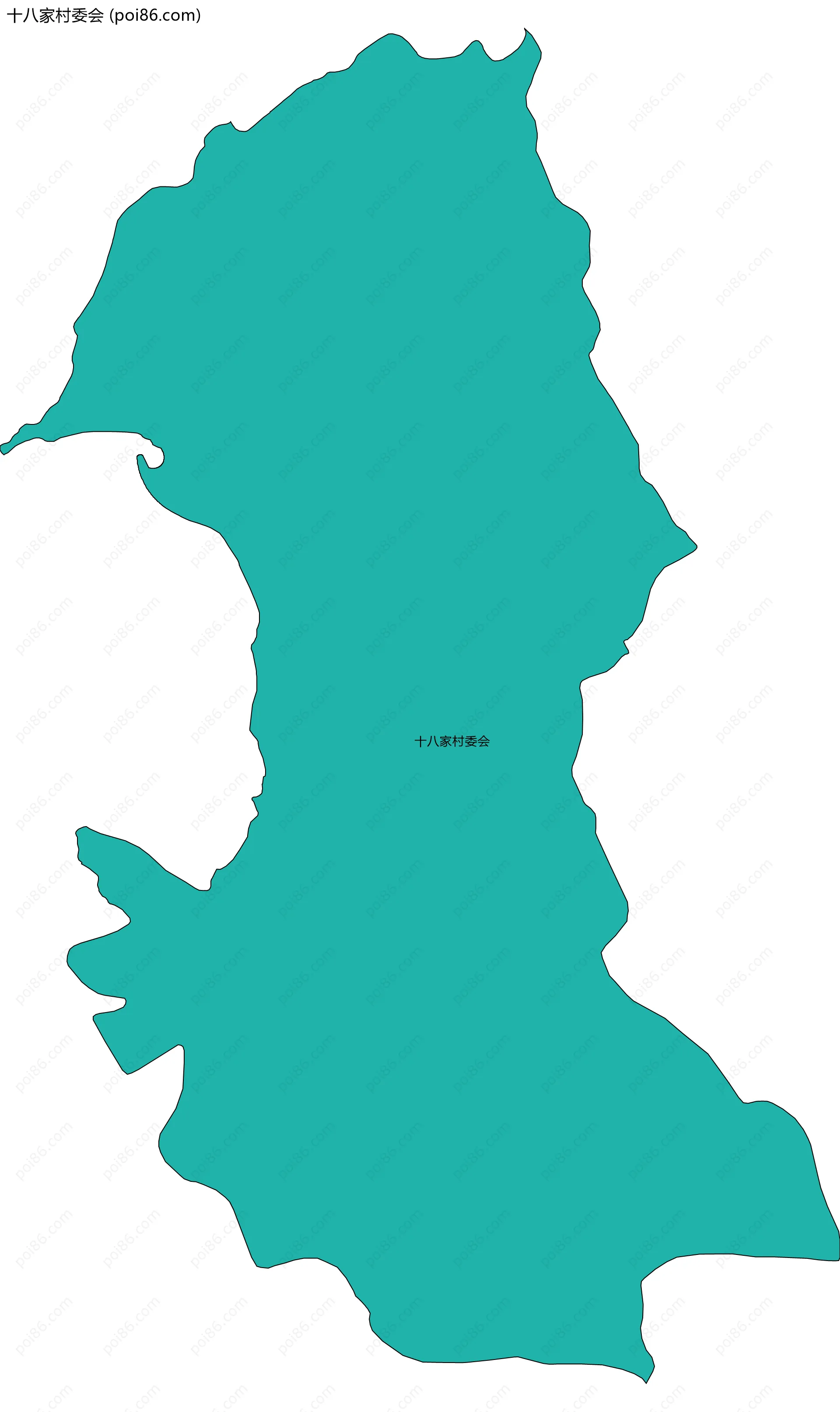 十八家村委会边界地图