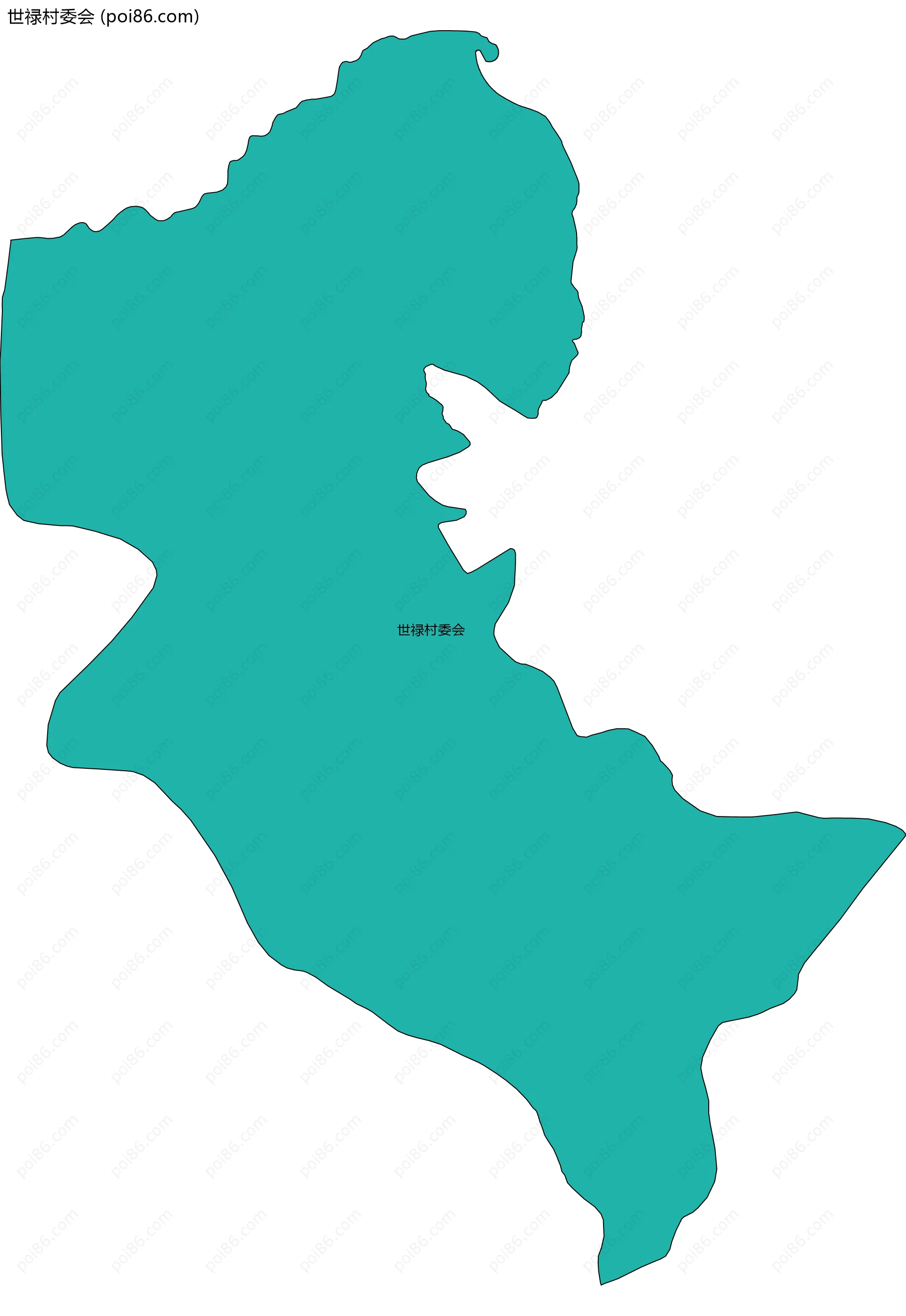 世禄村委会边界地图