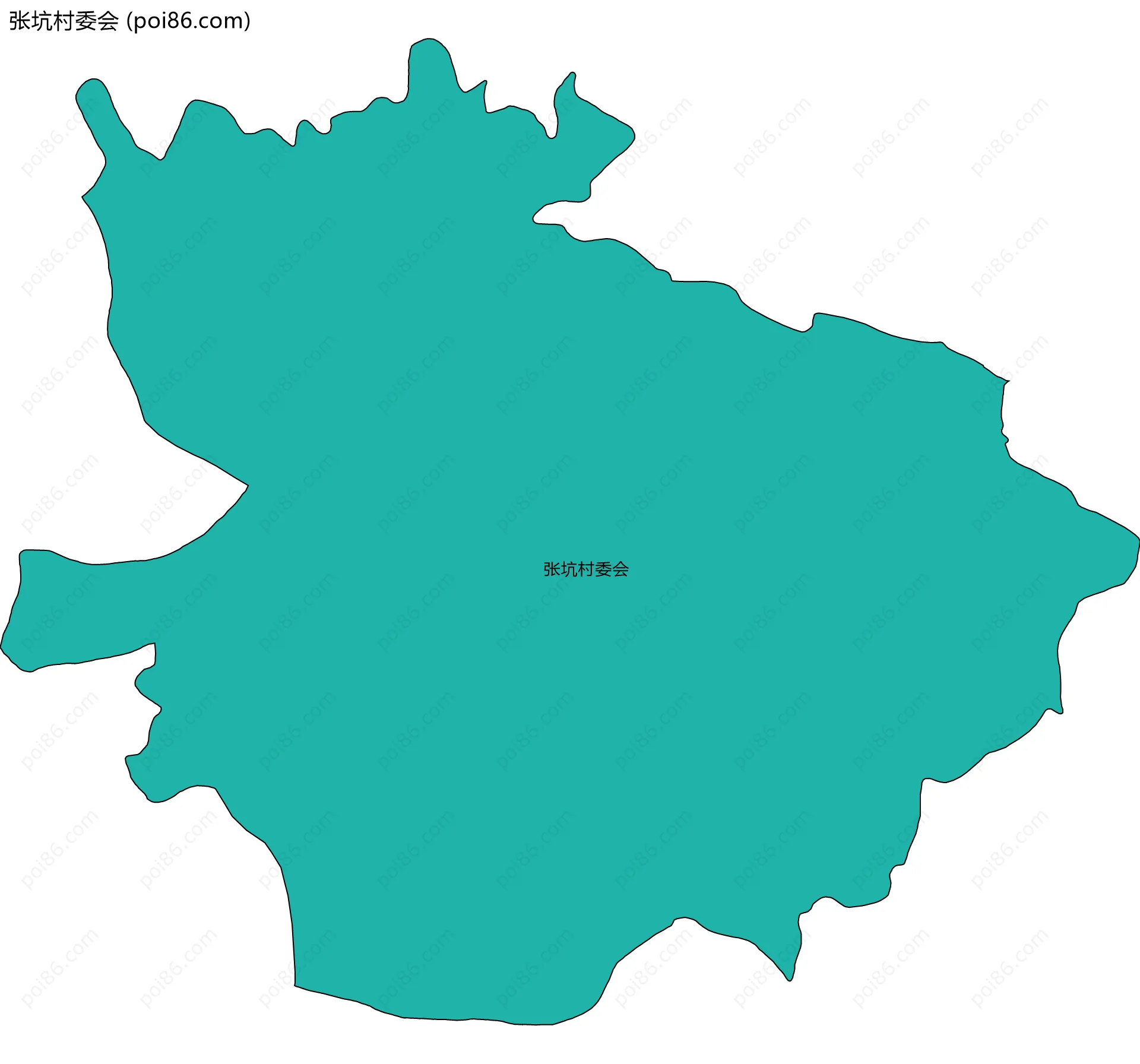 张坑村委会边界地图