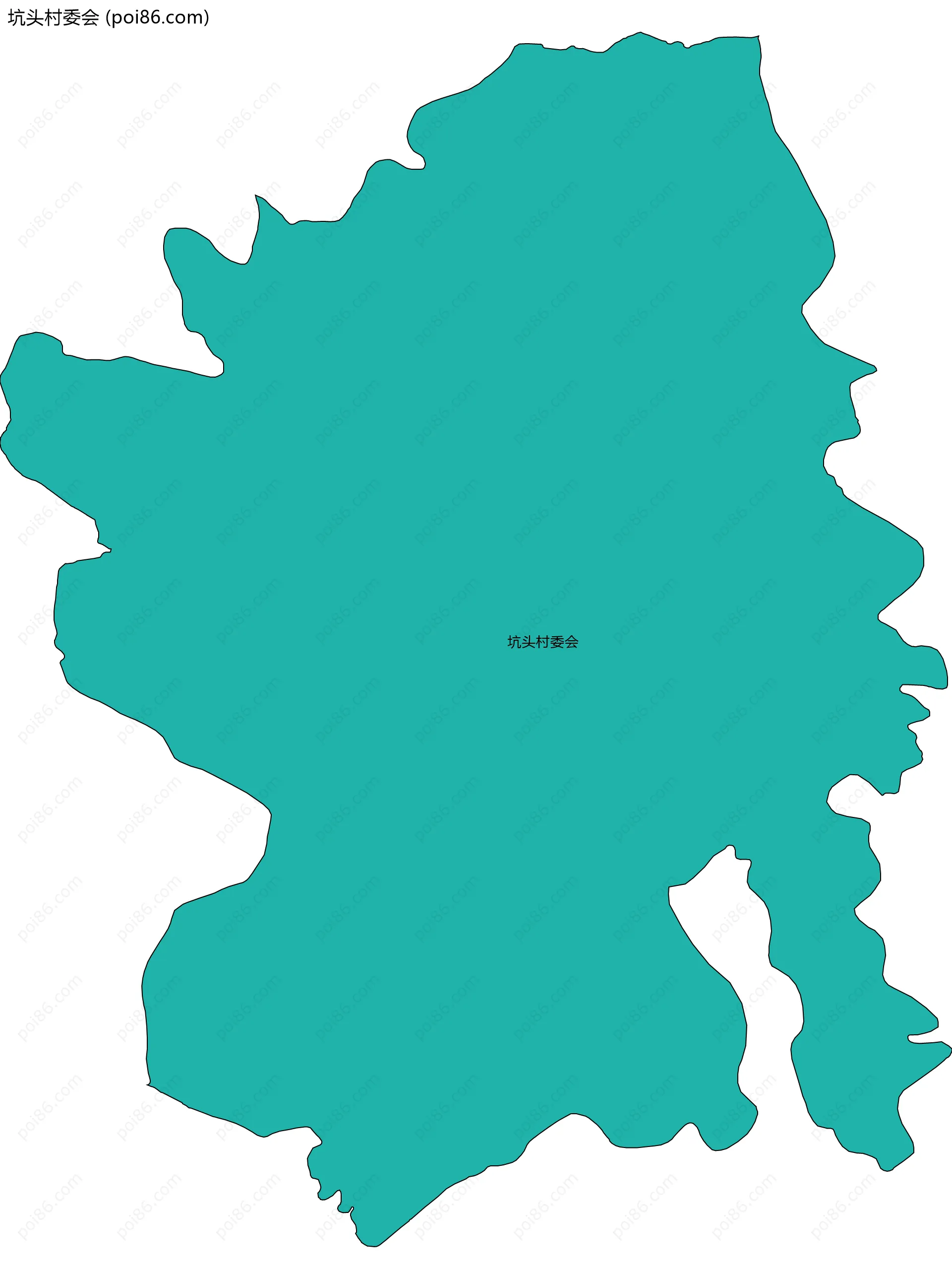 坑头村委会边界地图