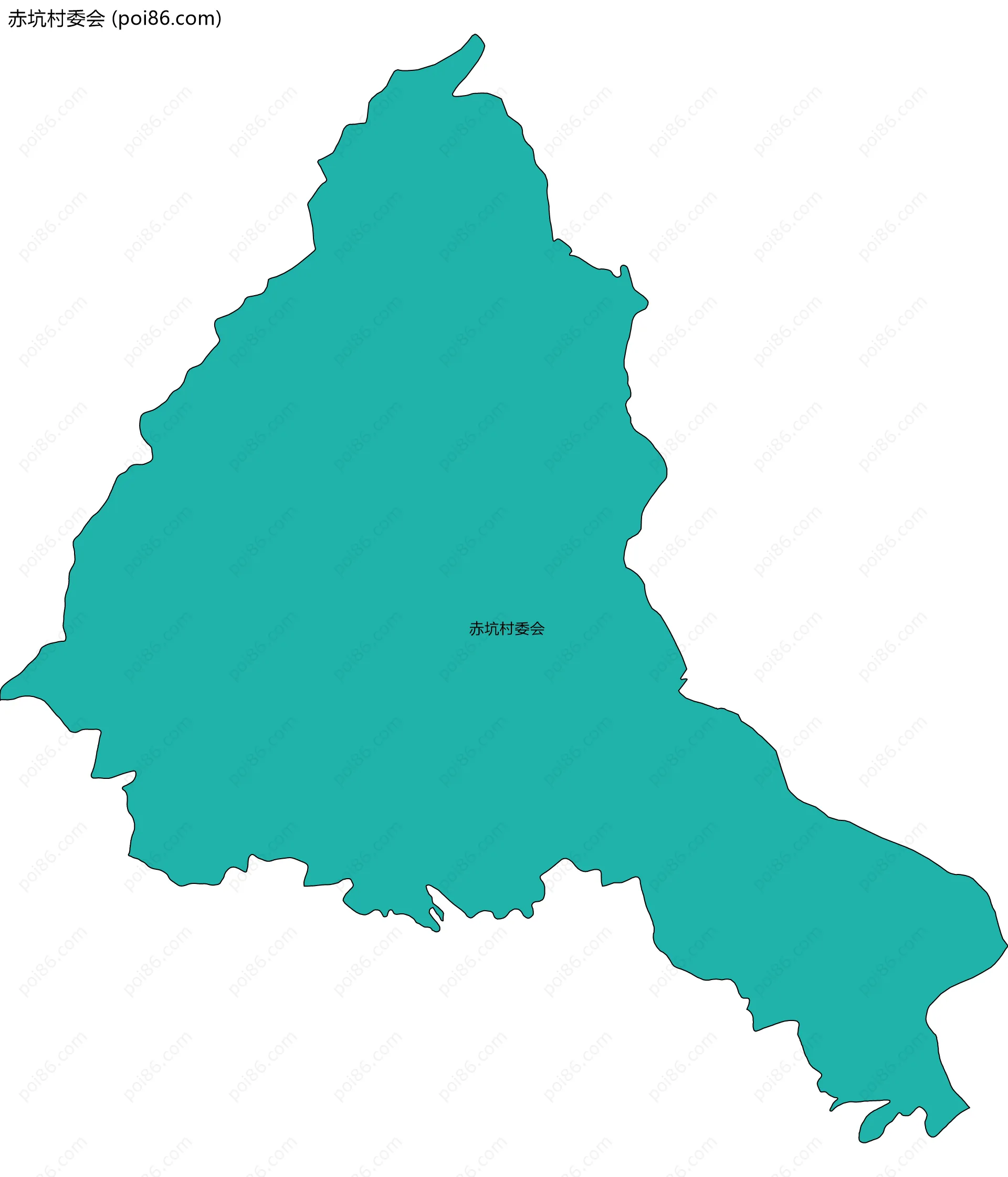 赤坑村委会边界地图