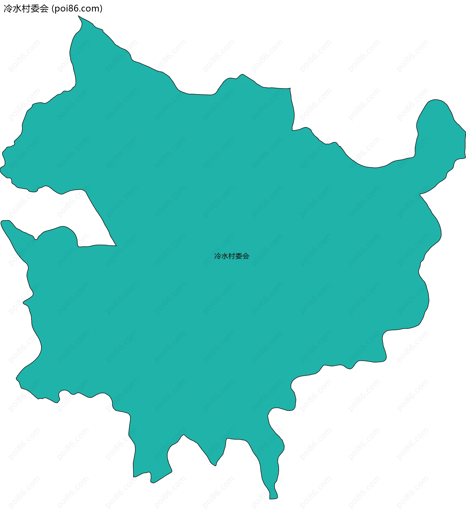 冷水村委会边界地图