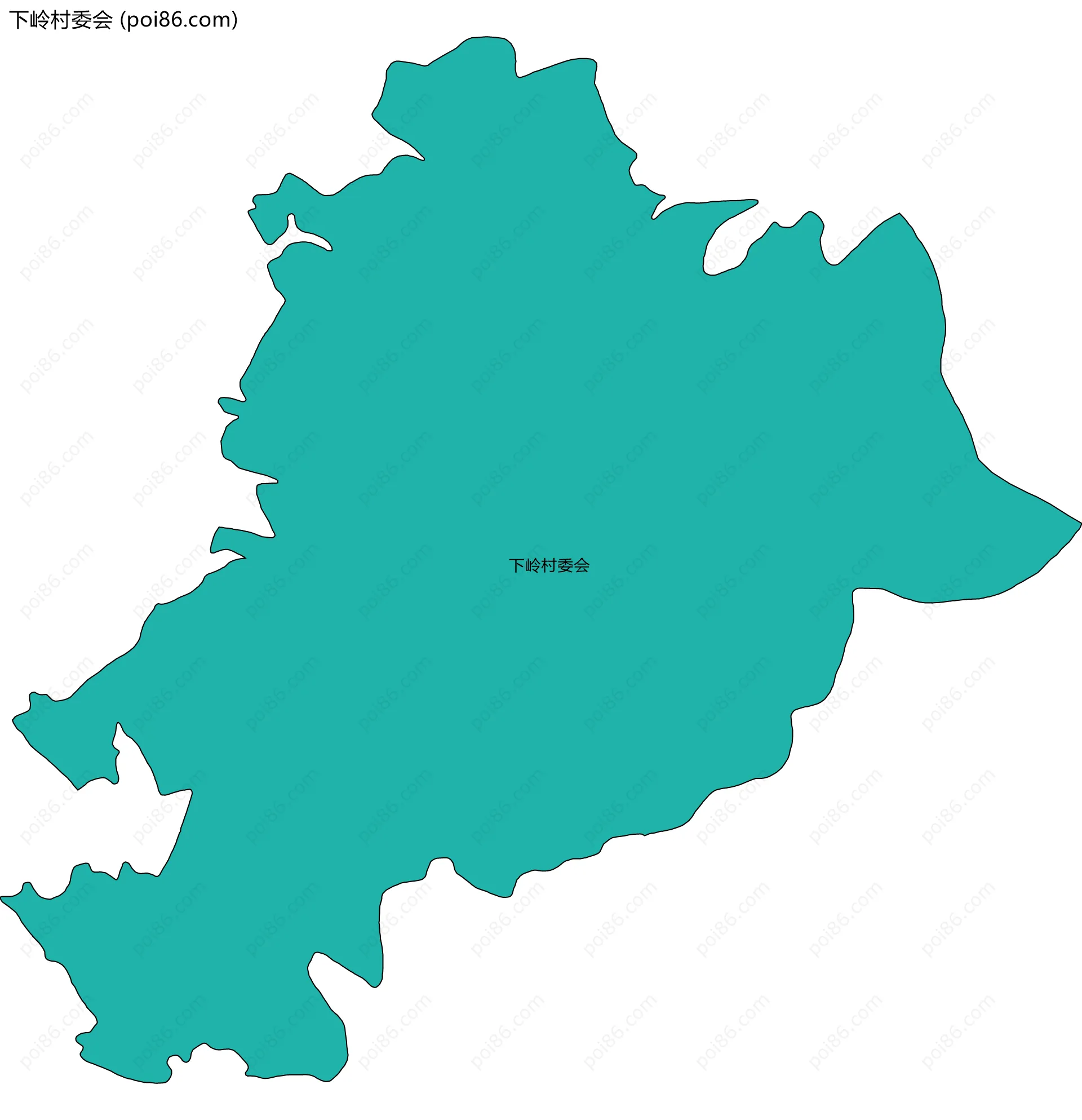 下岭村委会边界地图