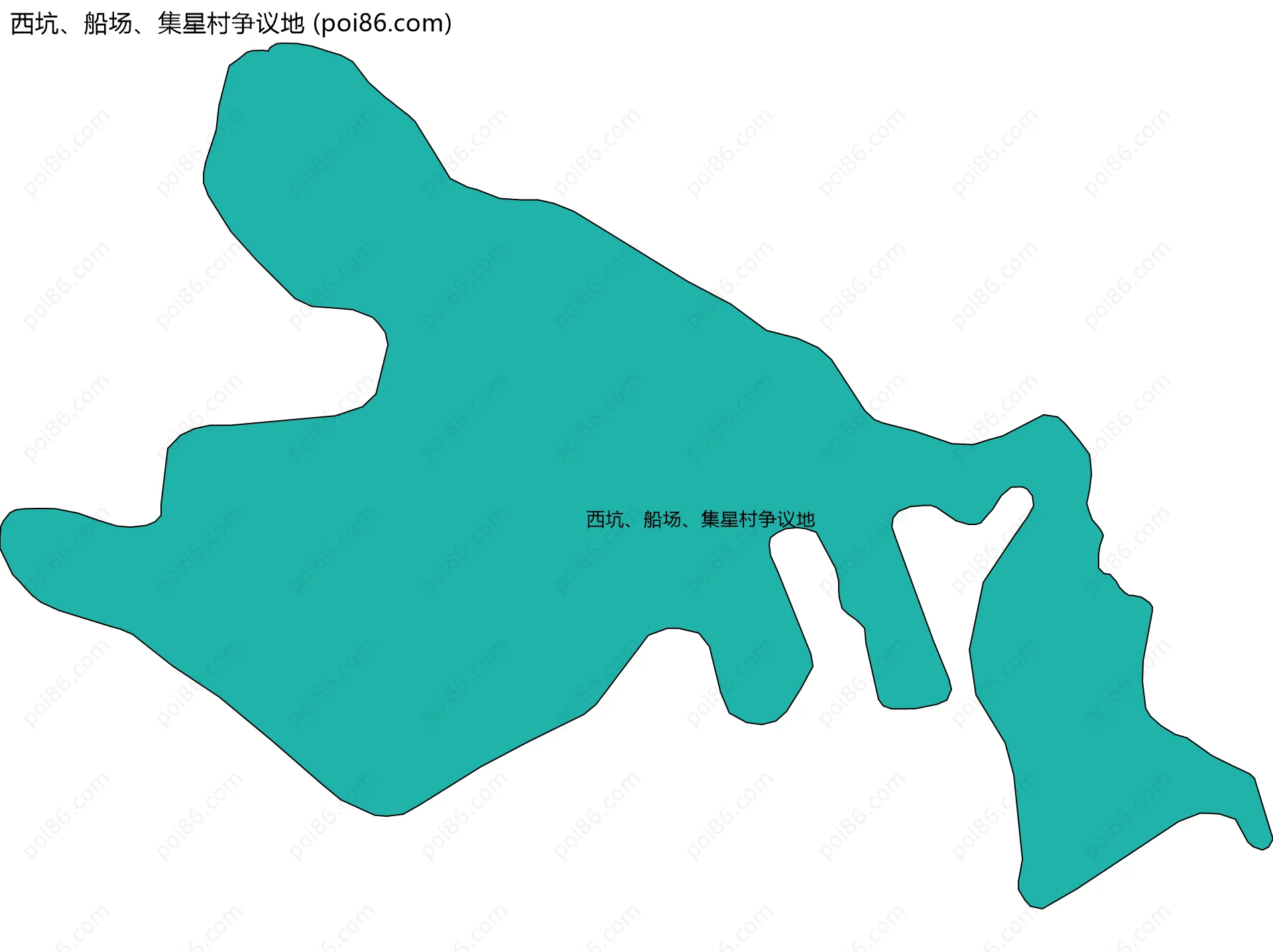 西坑、船场、集星村争议地边界地图