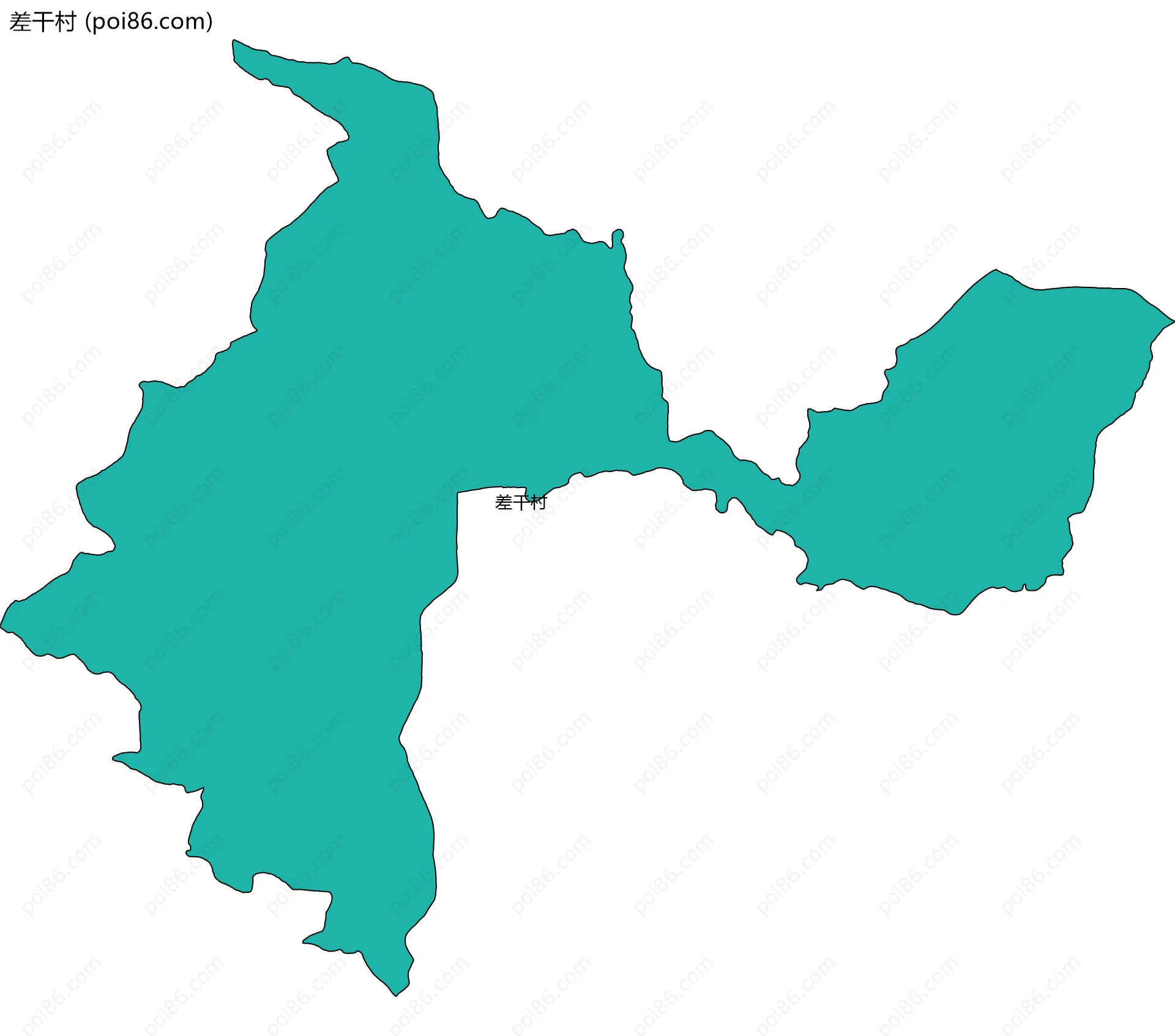 差干村边界地图