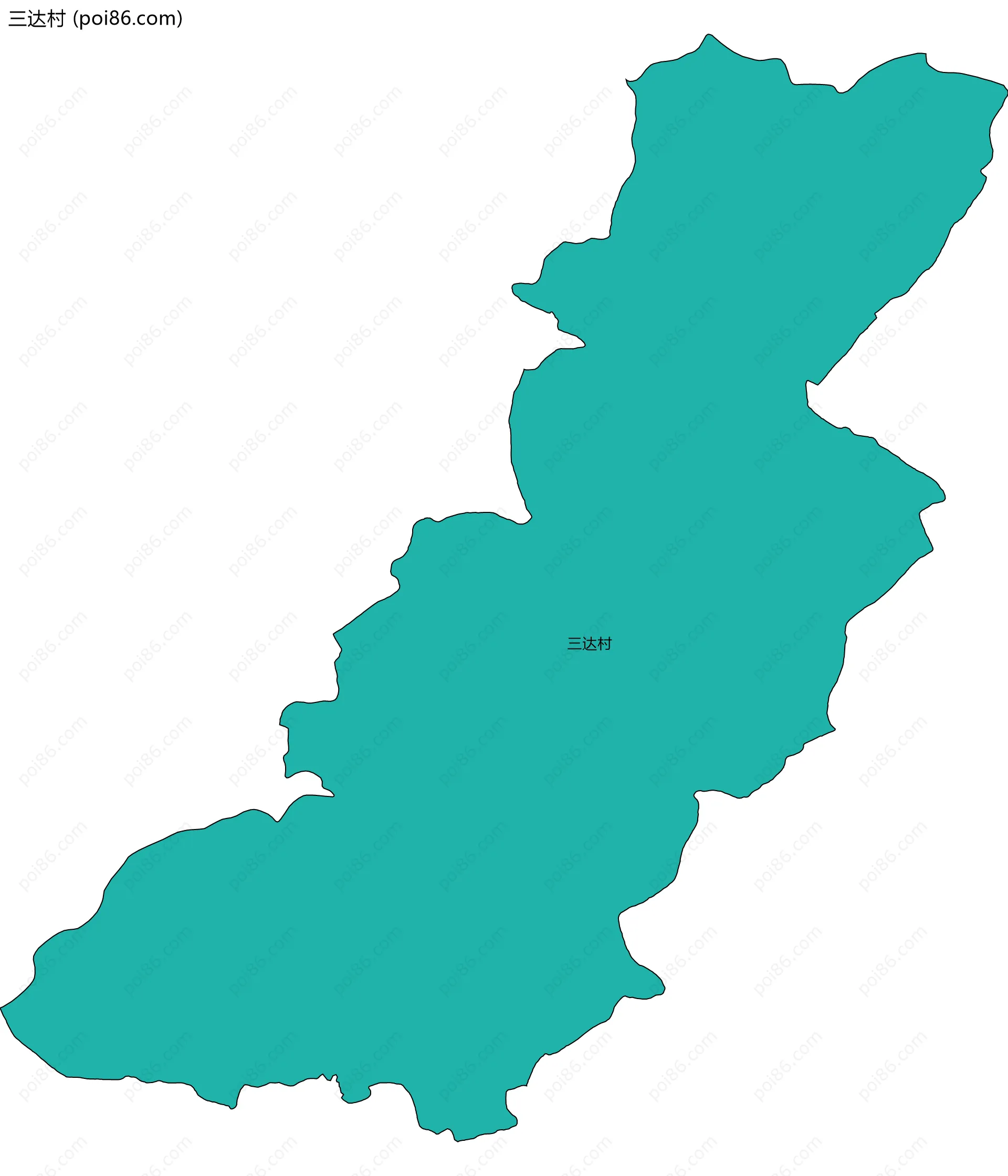 三达村边界地图