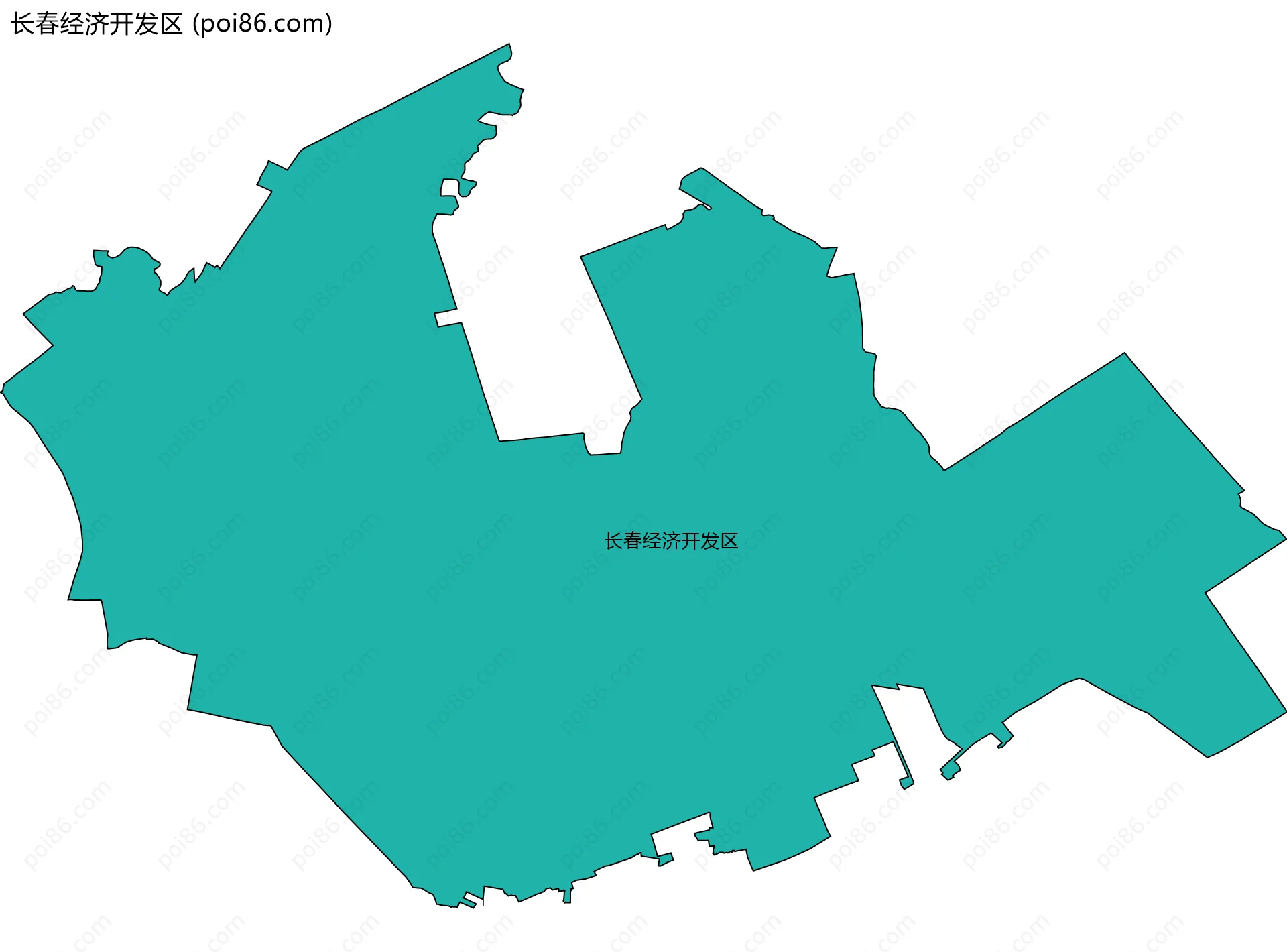 长春经济开发区边界地图