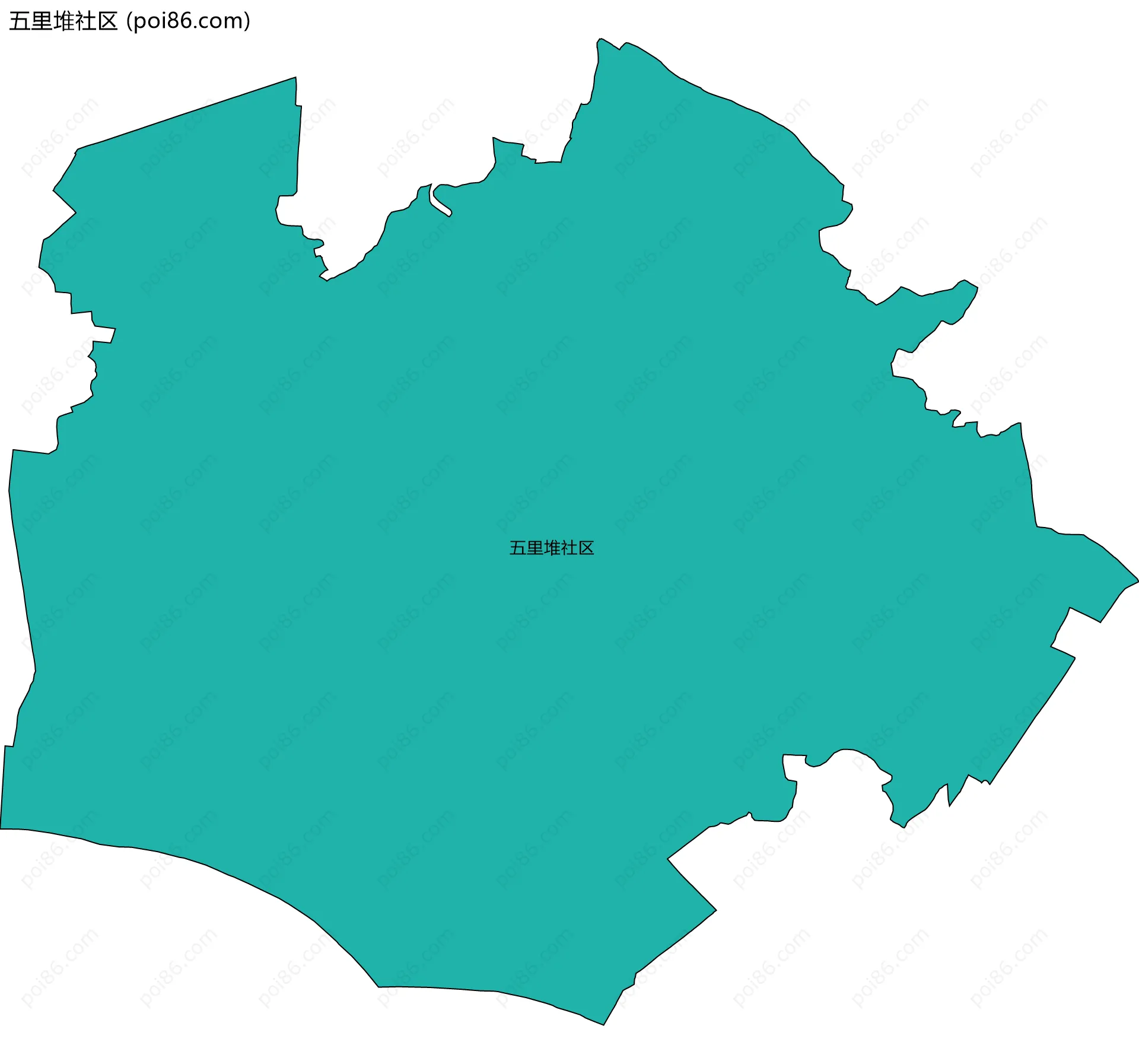 五里堆社区边界地图