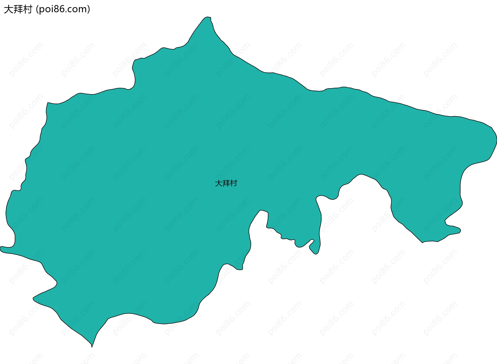 大拜村边界地图