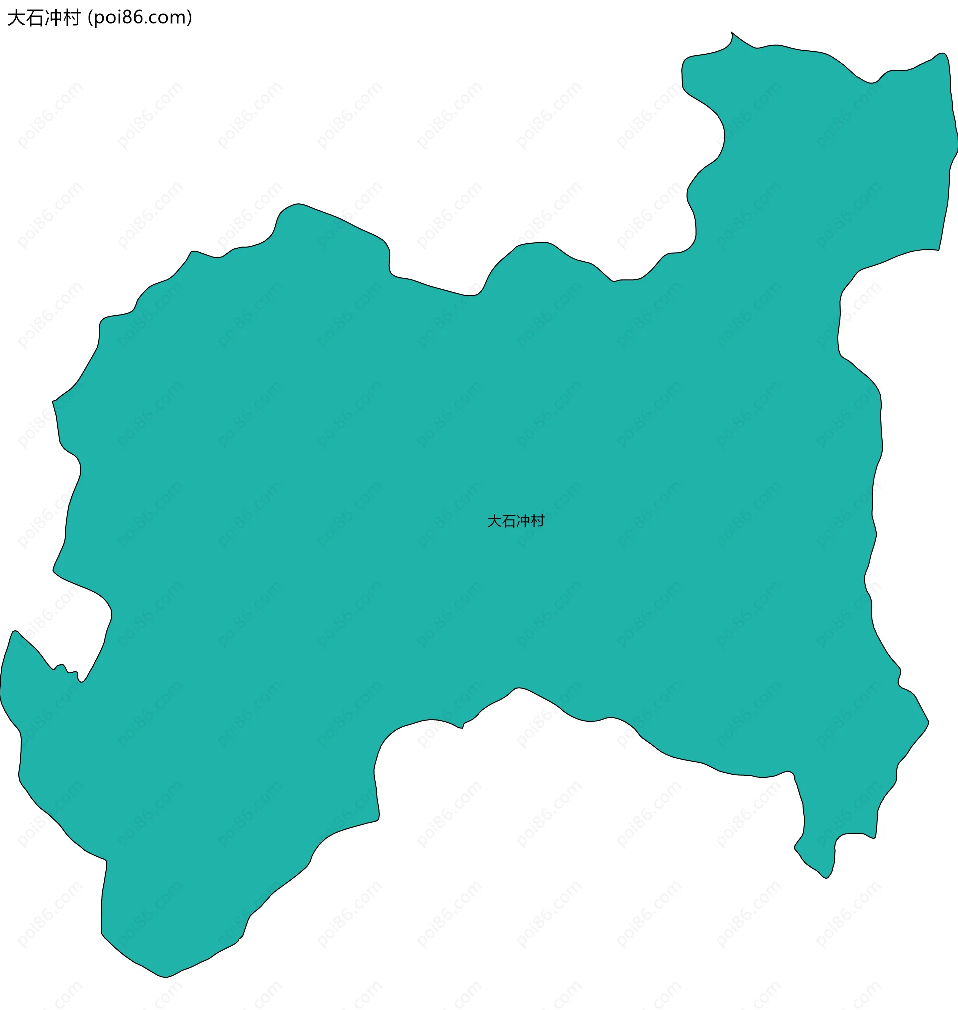 大石冲村边界地图