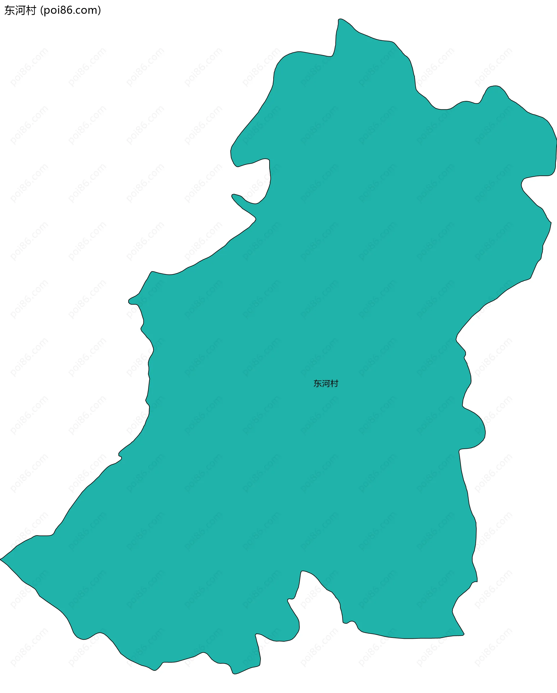 东河村边界地图