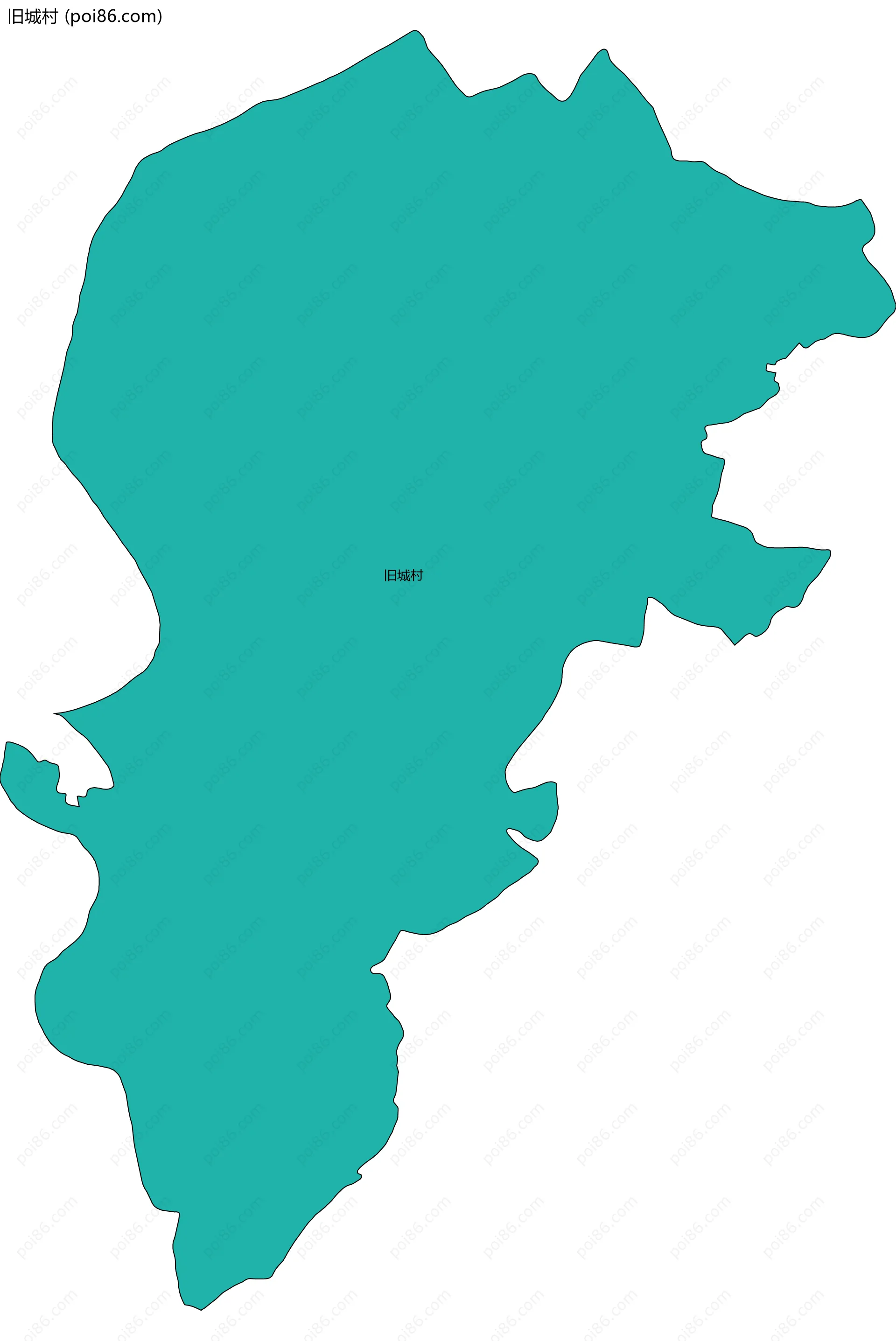 旧城村边界地图