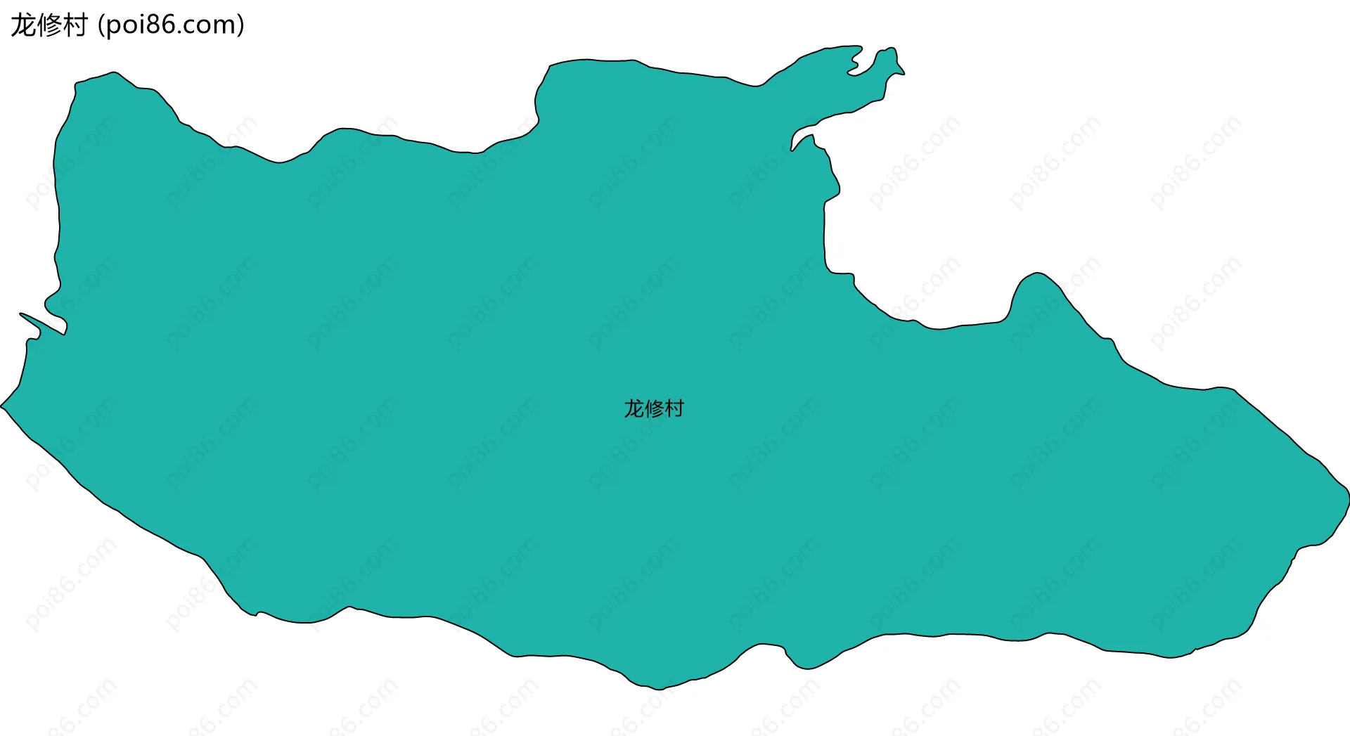 龙修村边界地图