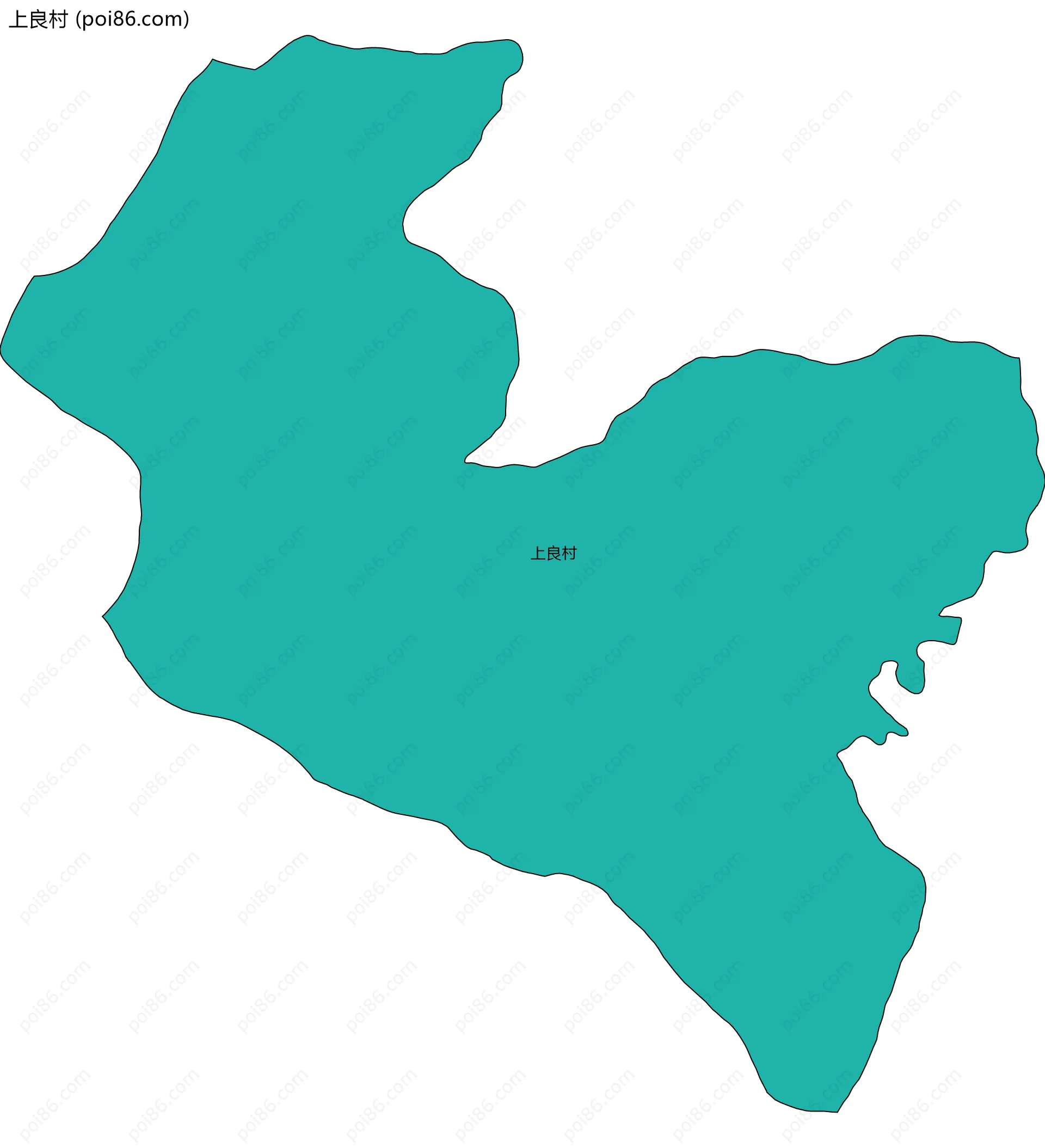 上良村边界地图