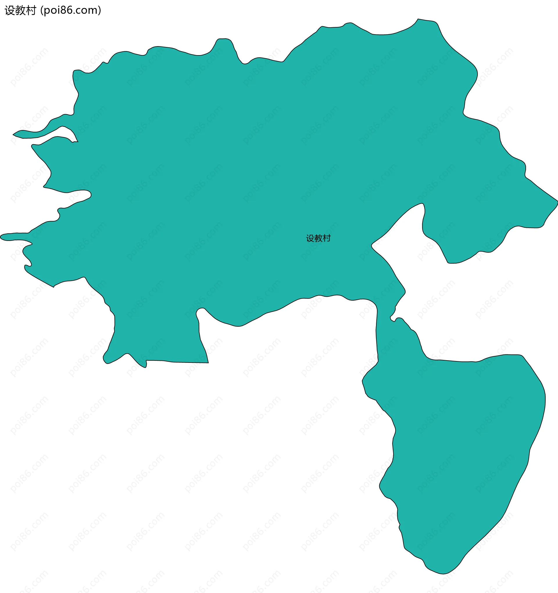 设教村边界地图