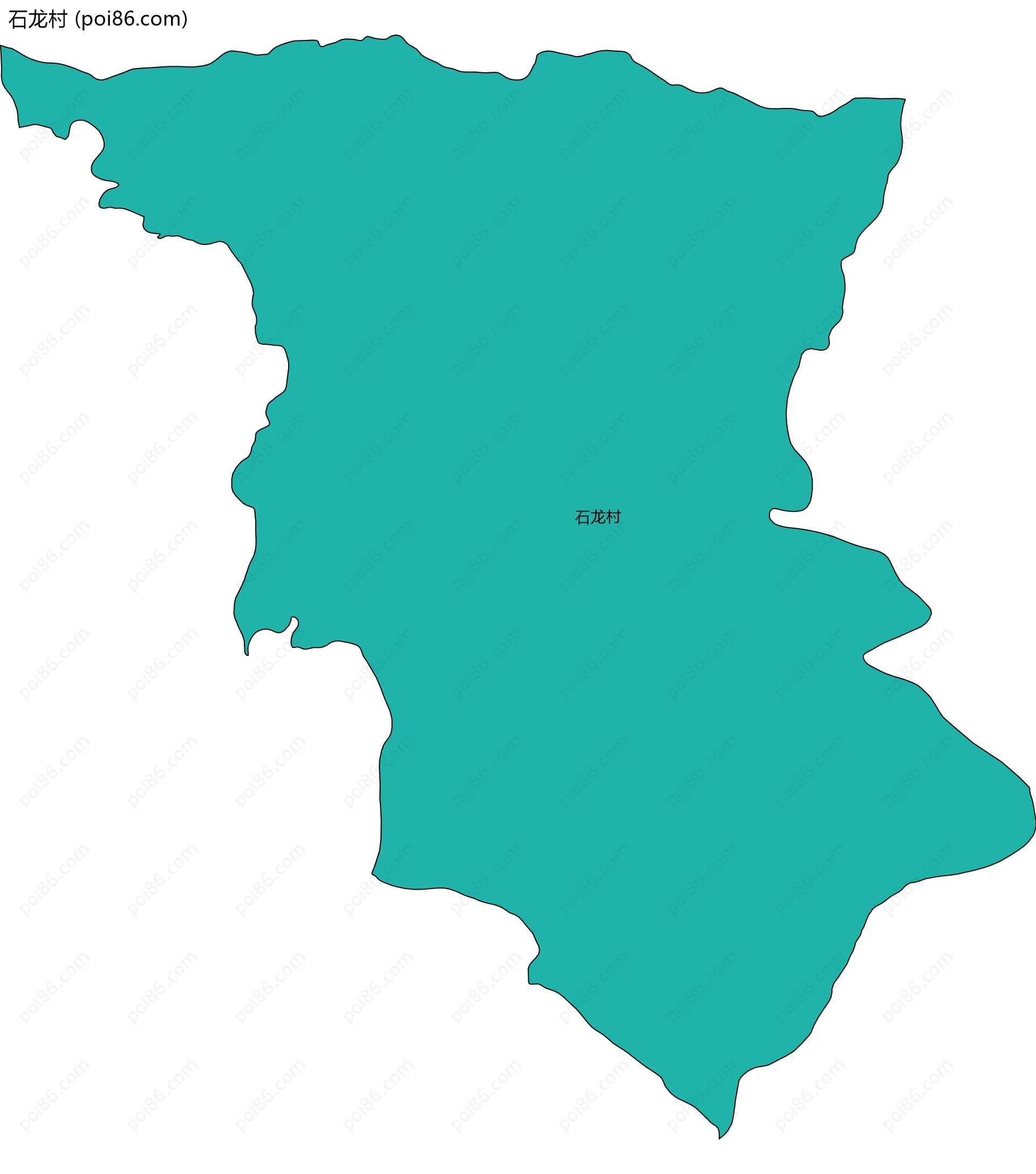 石龙村边界地图