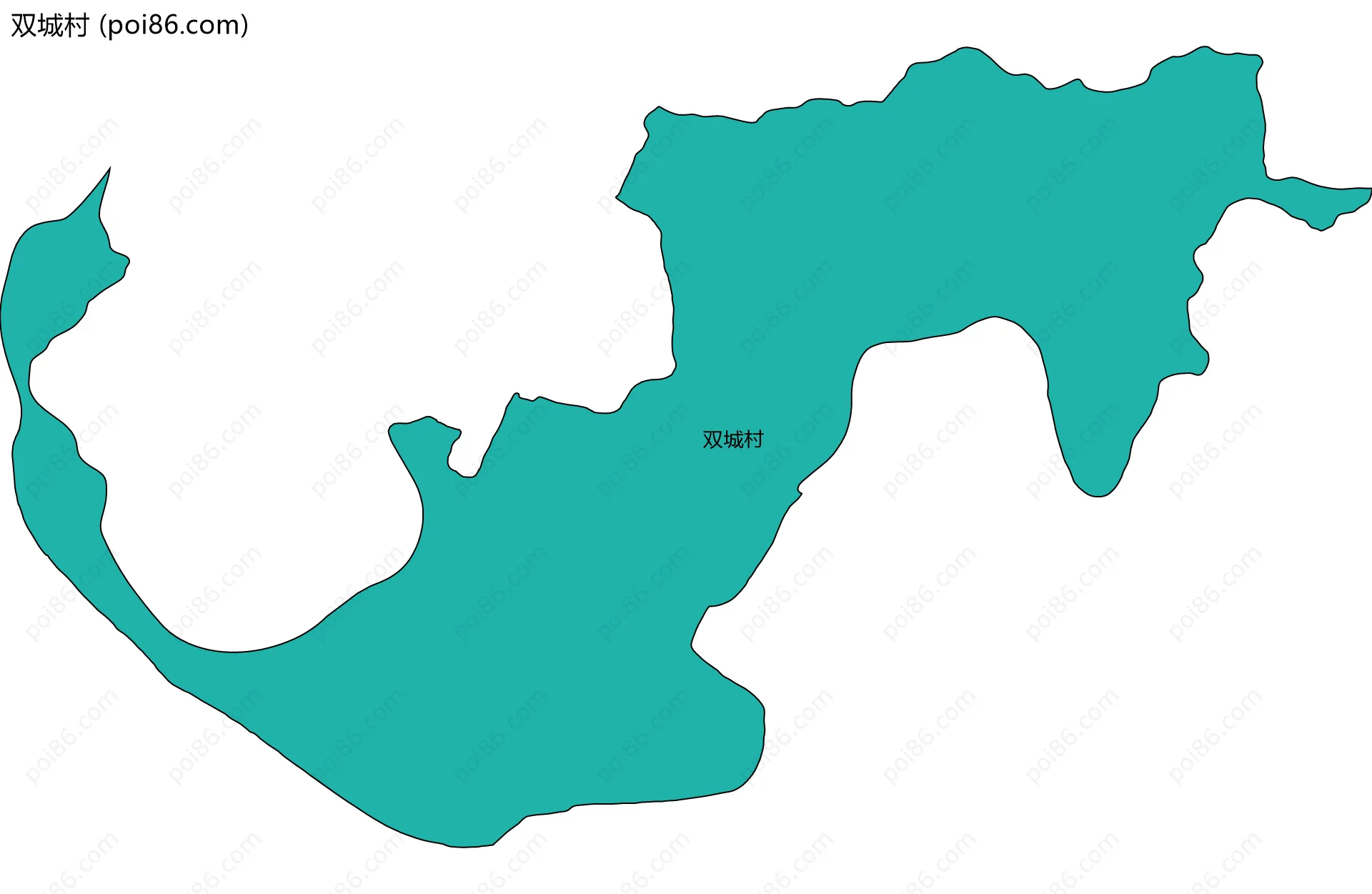 双城村边界地图