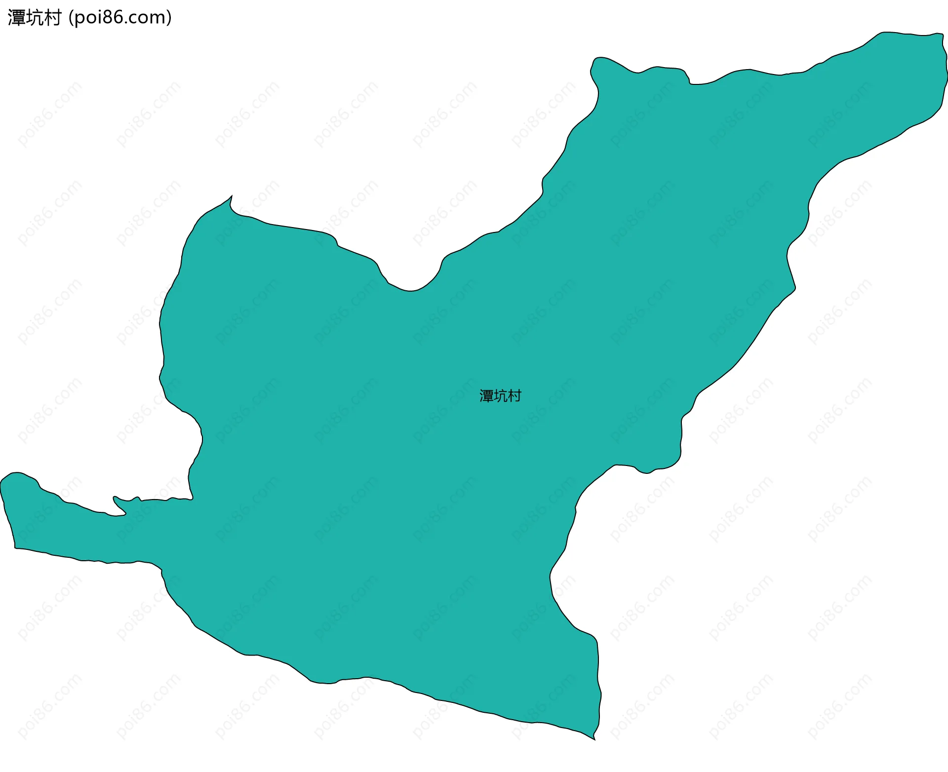 潭坑村边界地图