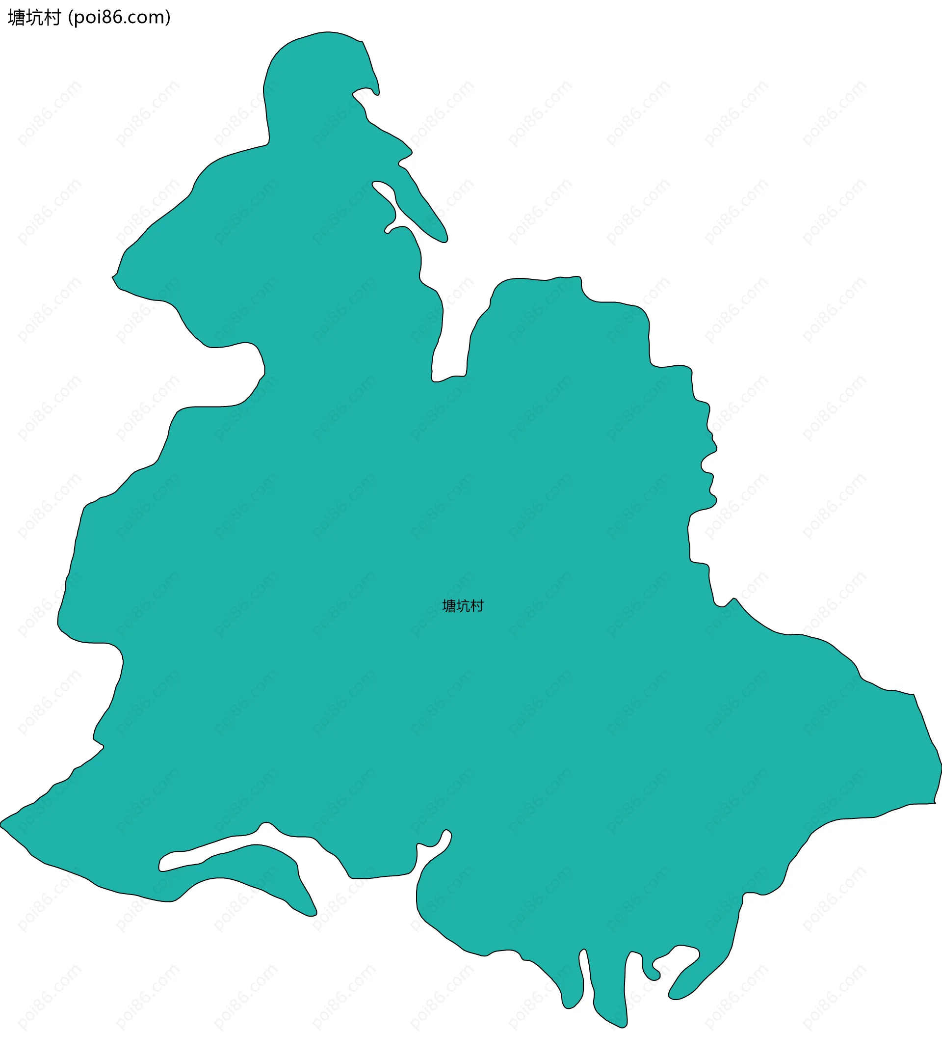 塘坑村边界地图