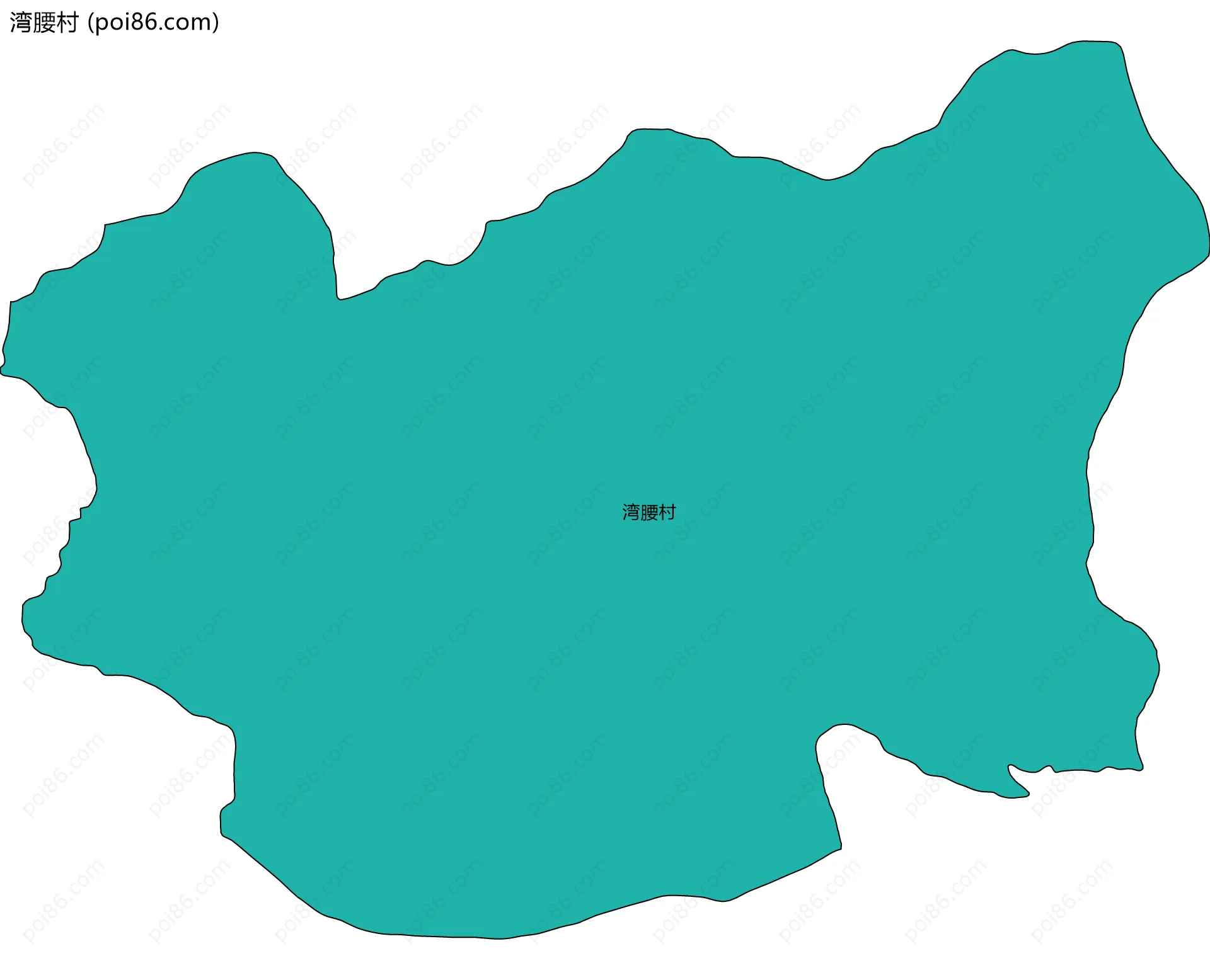 湾腰村边界地图