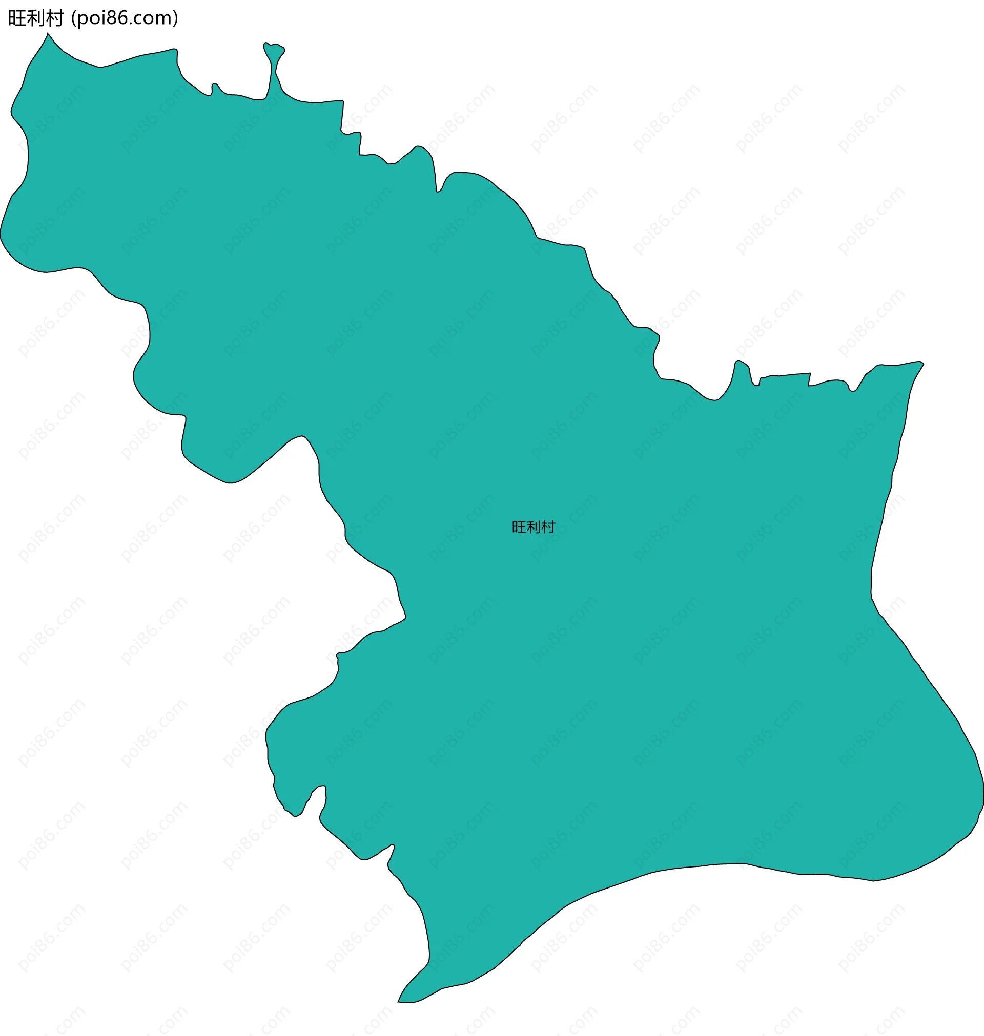 旺利村边界地图