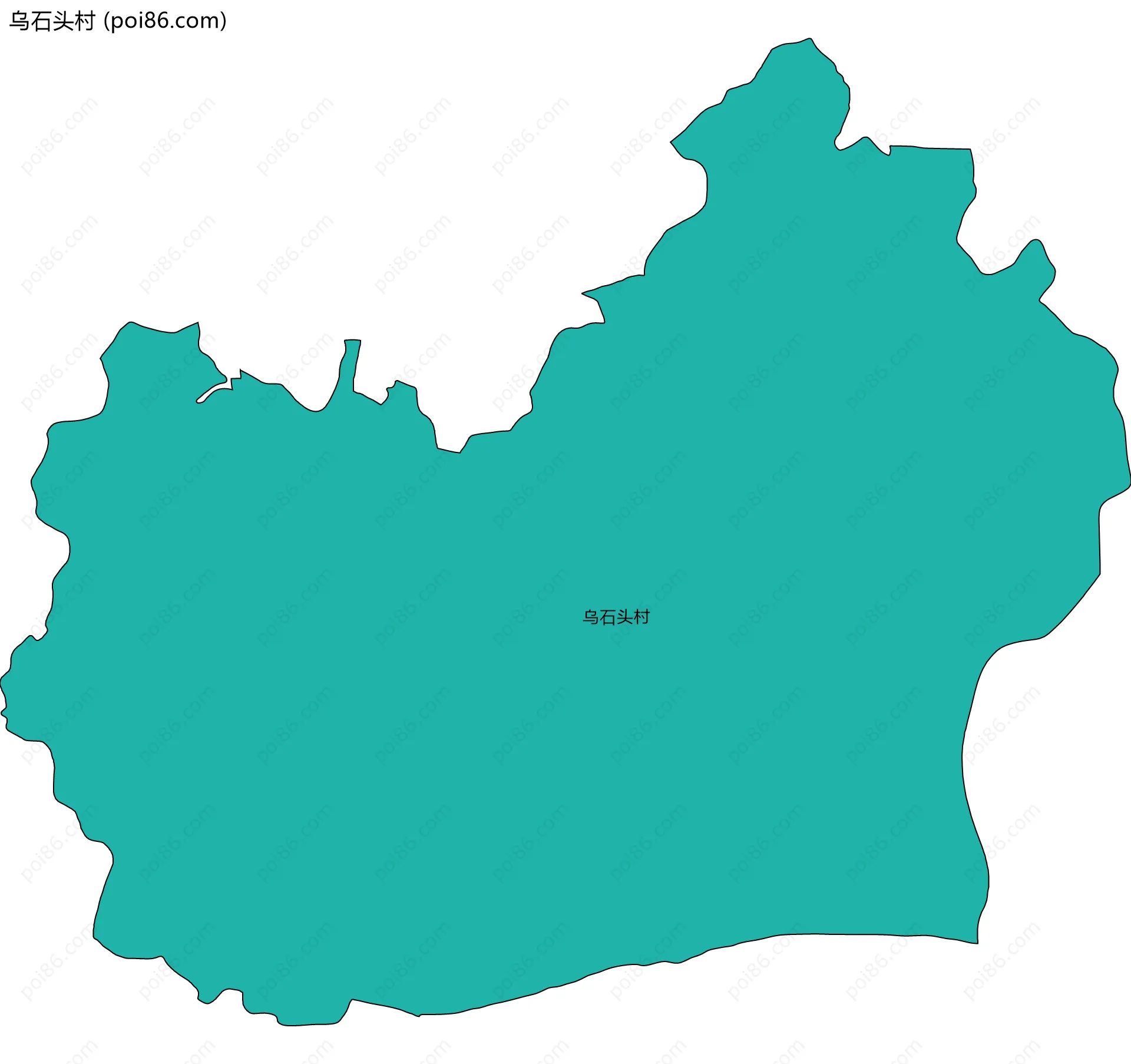 乌石头村边界地图