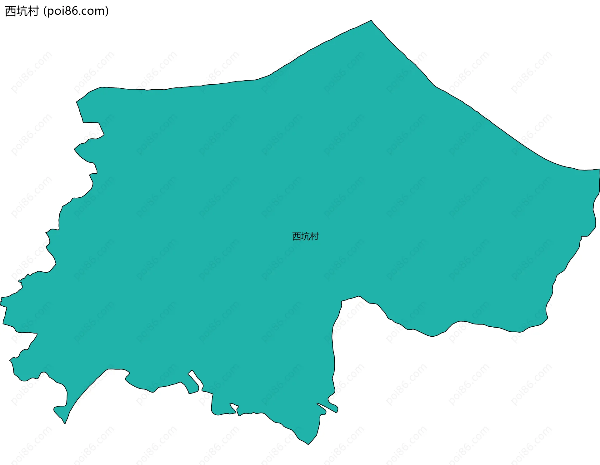 西坑村边界地图
