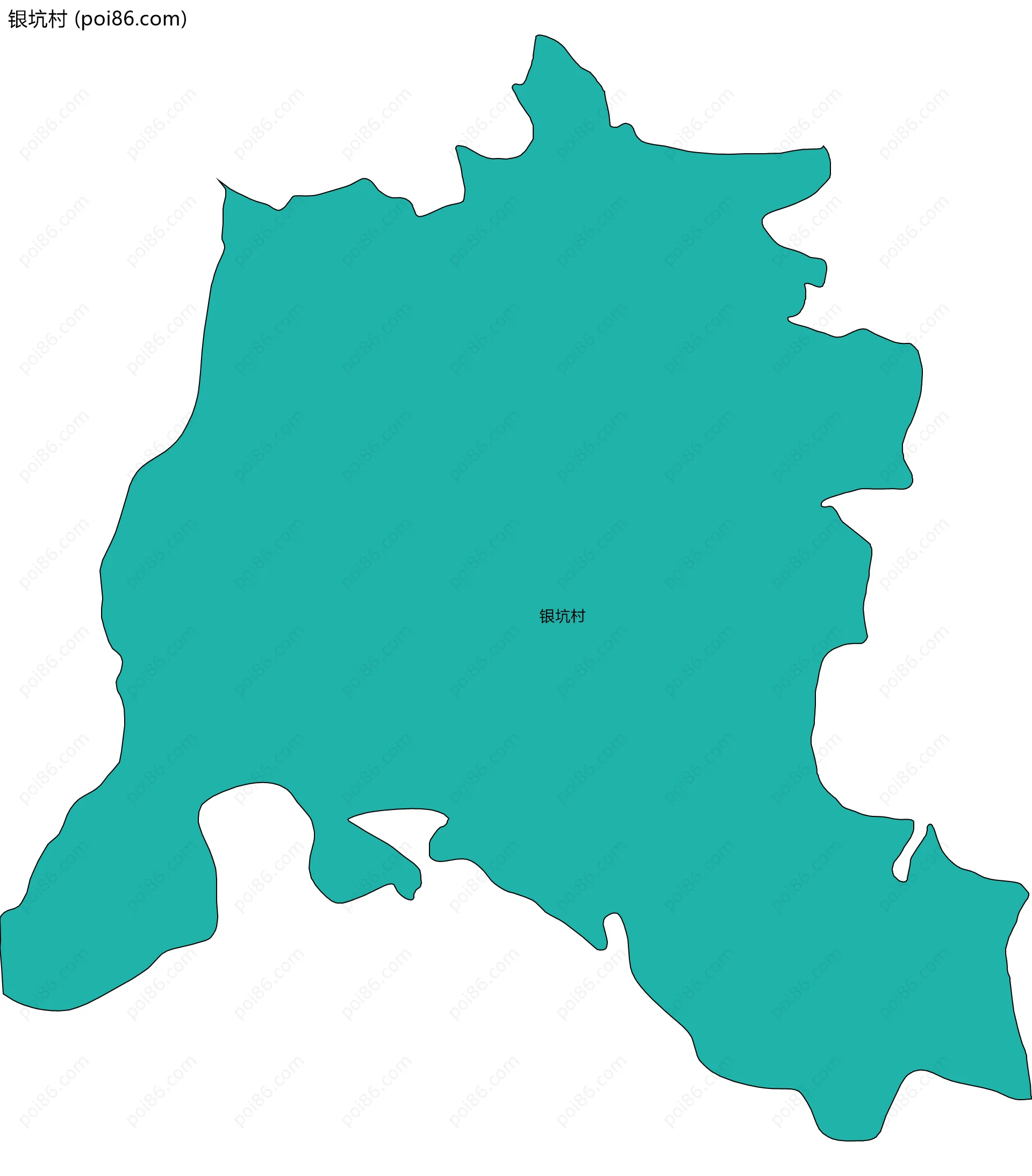 银坑村边界地图