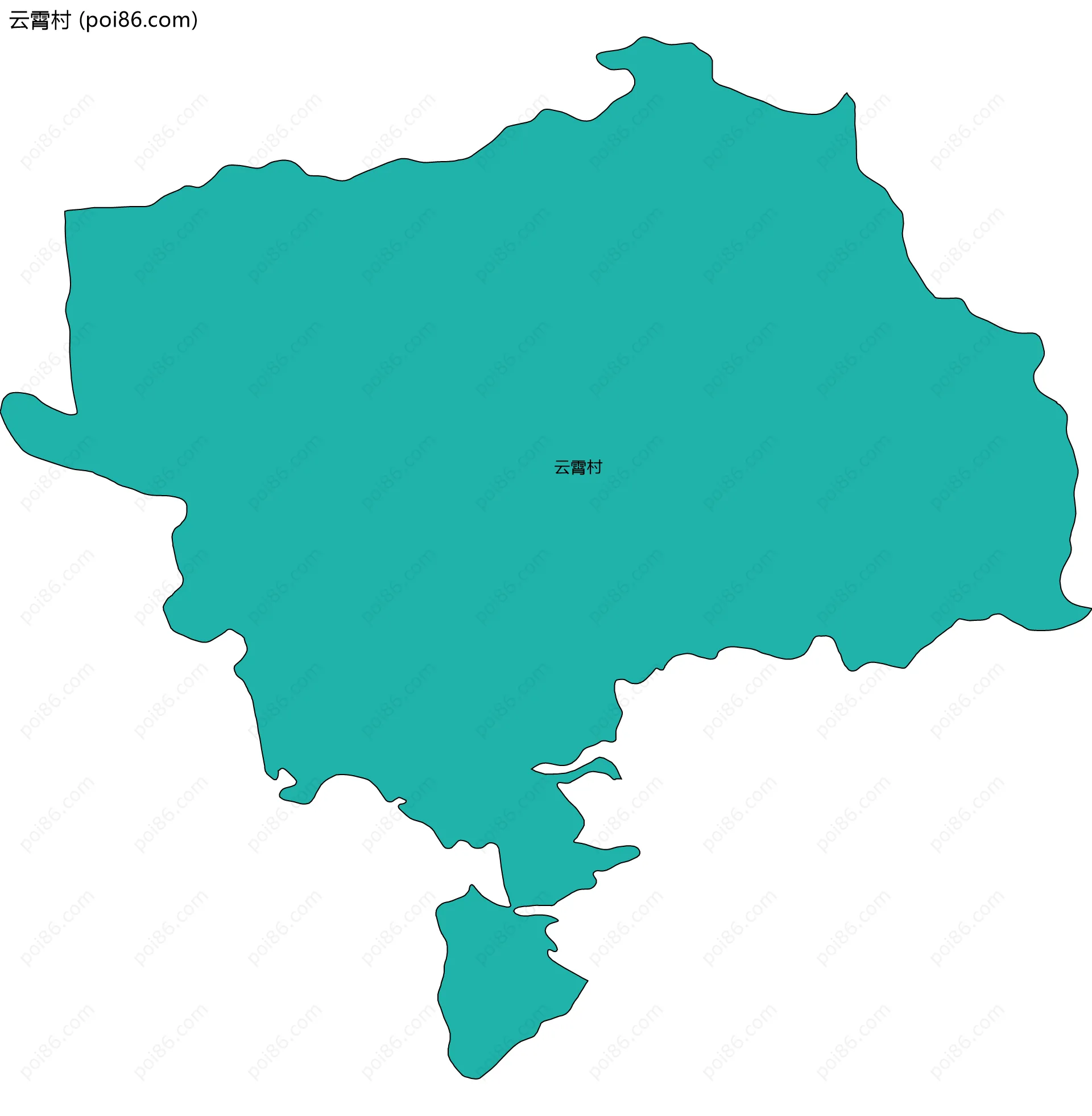 云霄村边界地图