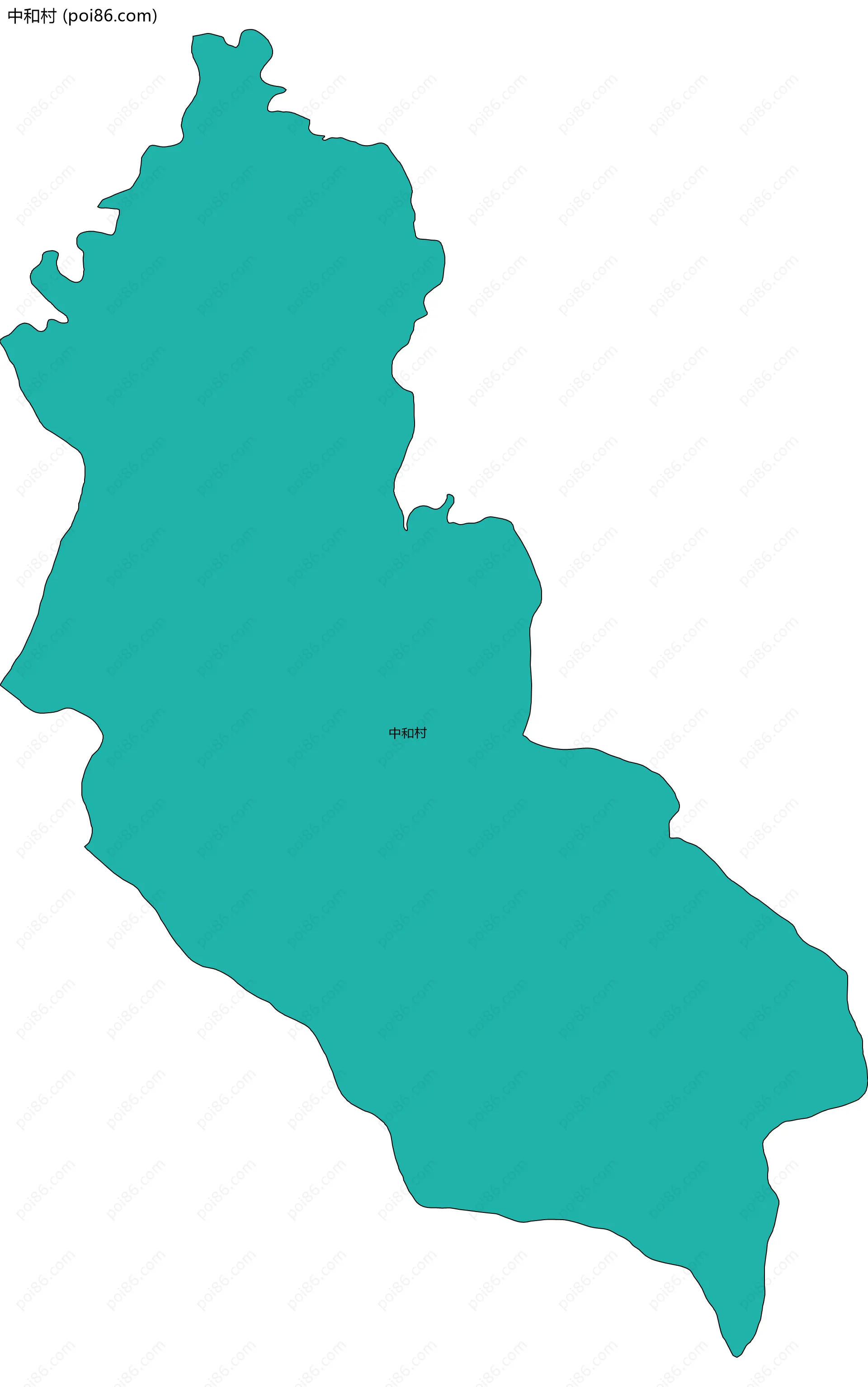 中和村边界地图