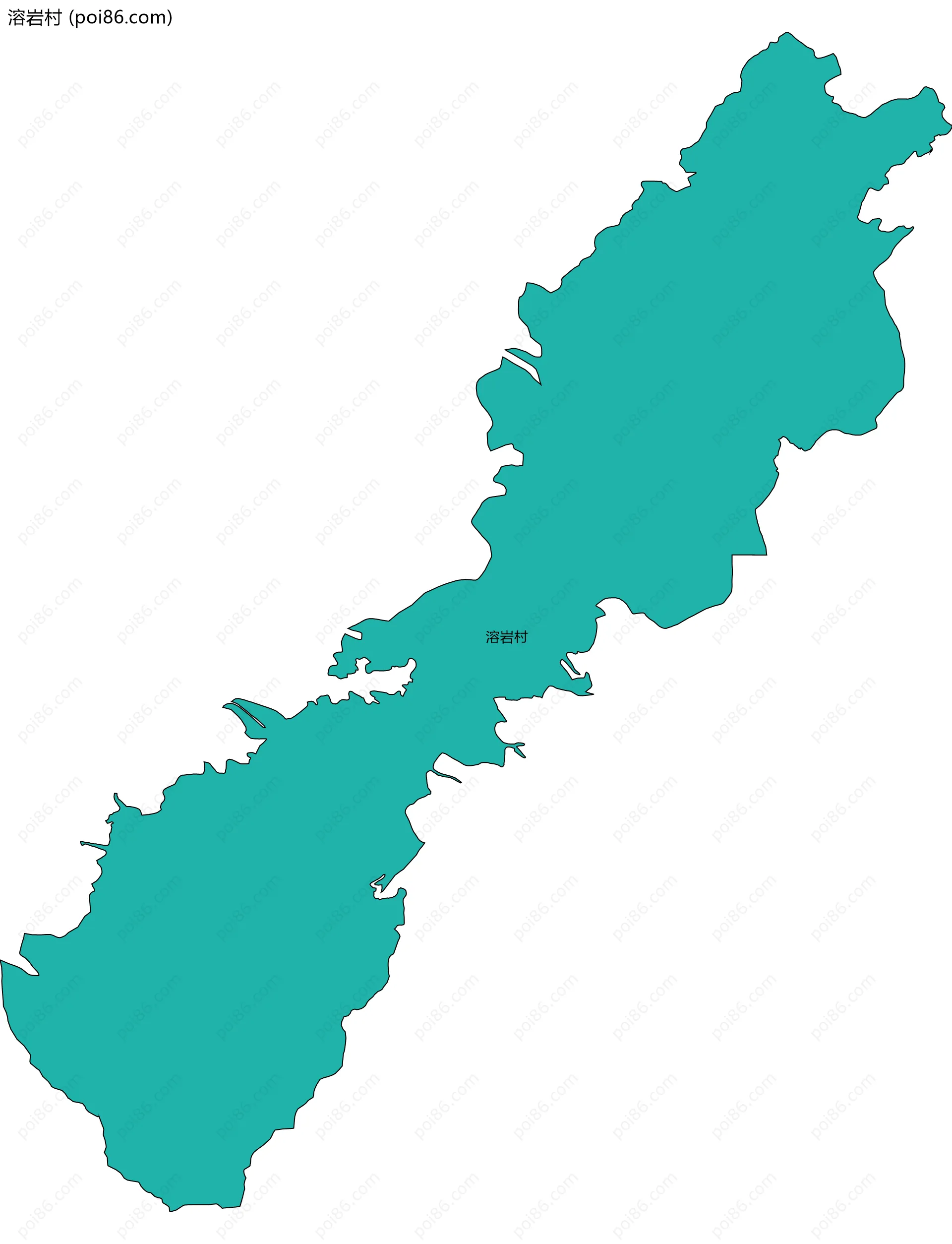 溶岩村边界地图