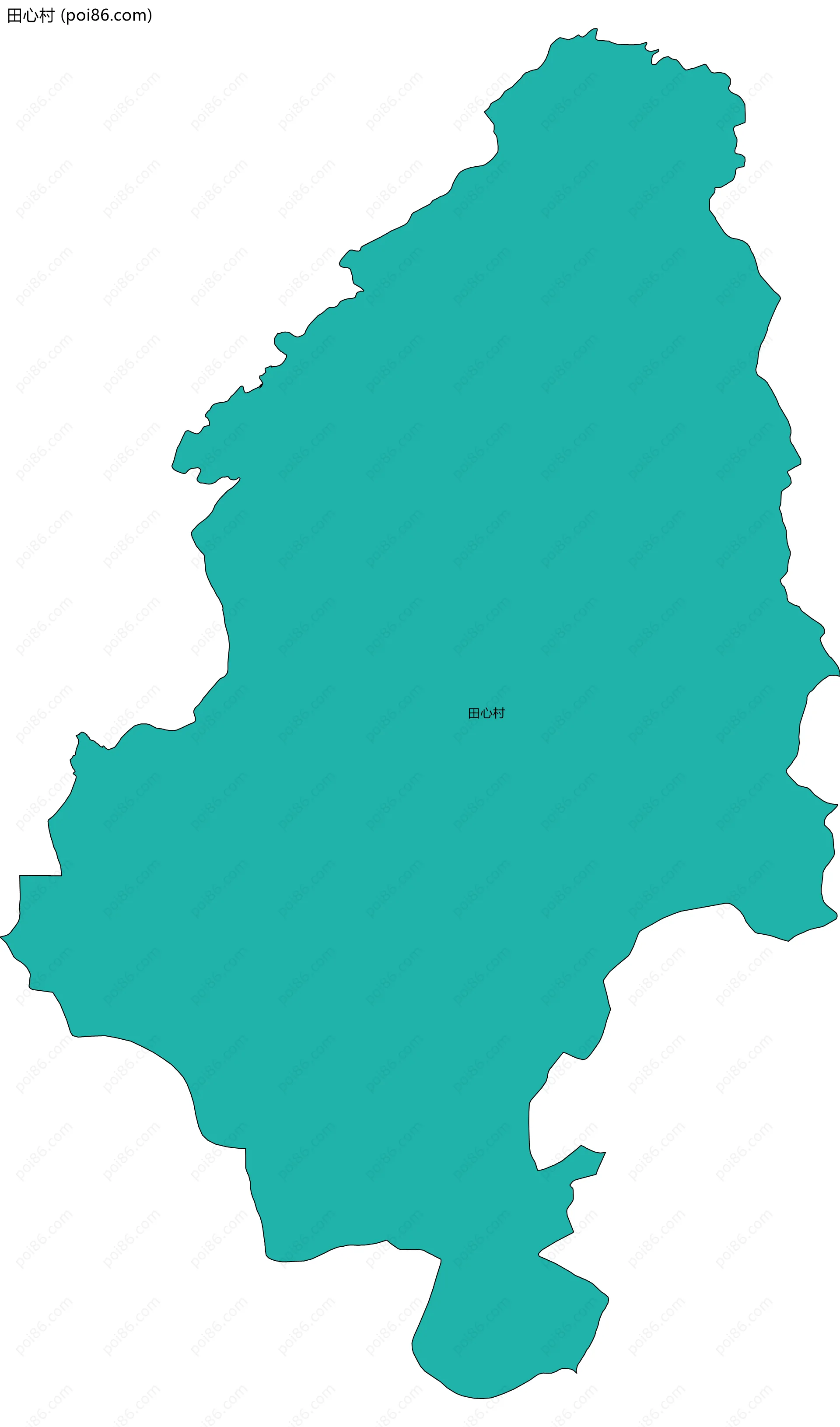 田心村边界地图