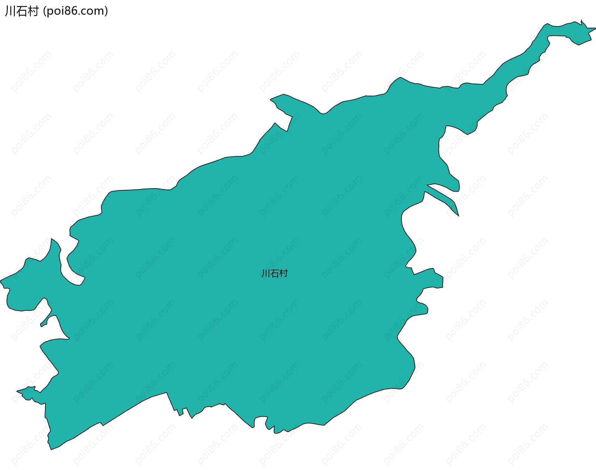 川石村边界地图