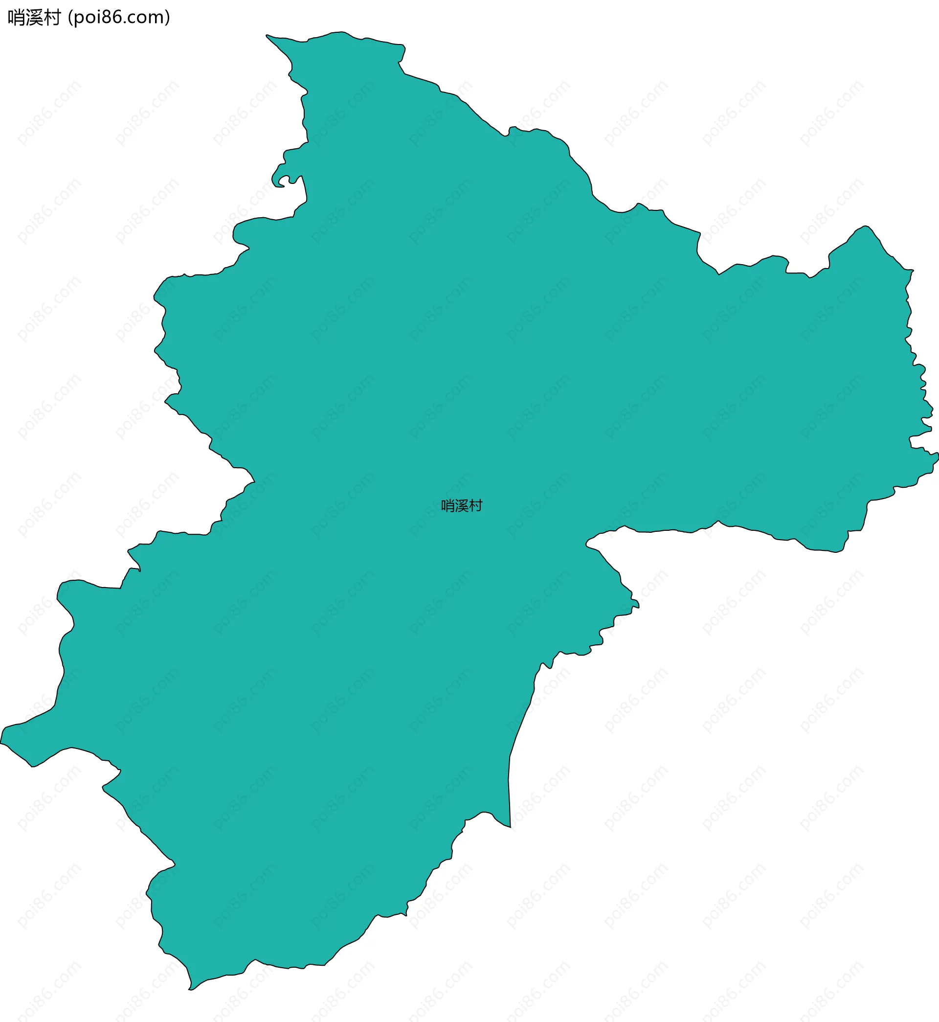 哨溪村边界地图