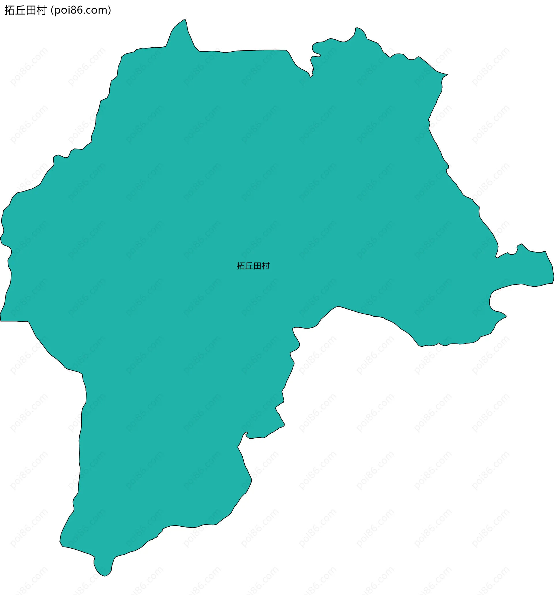 拓丘田村边界地图