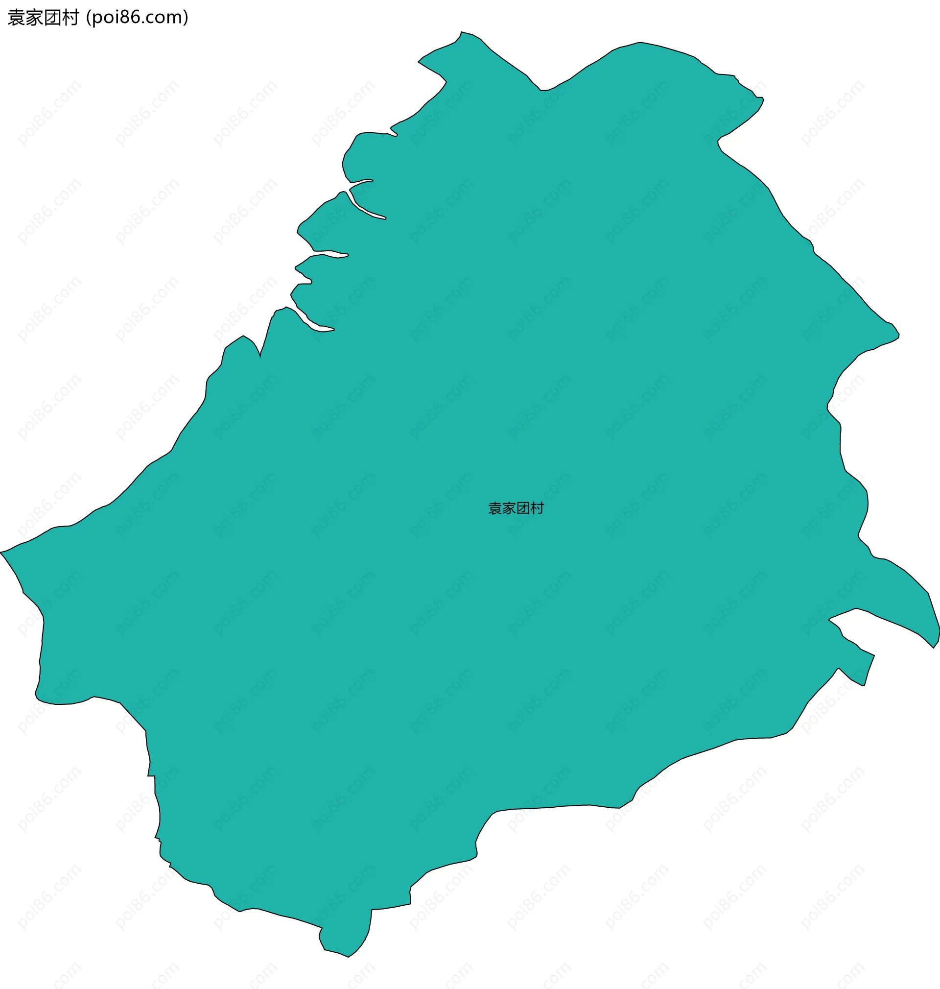 袁家团村边界地图