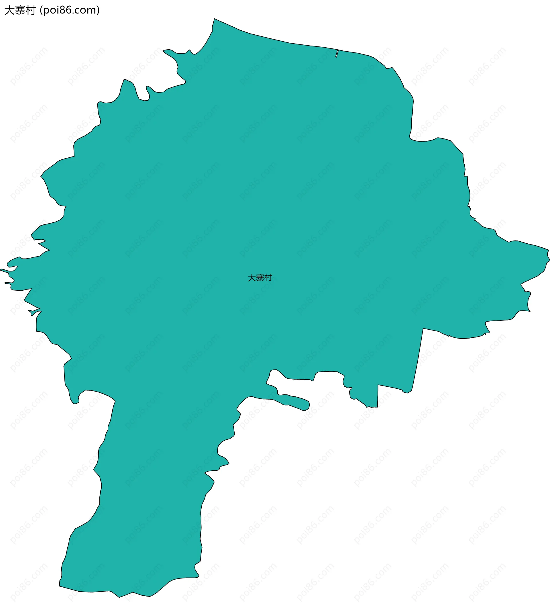 大寨村边界地图