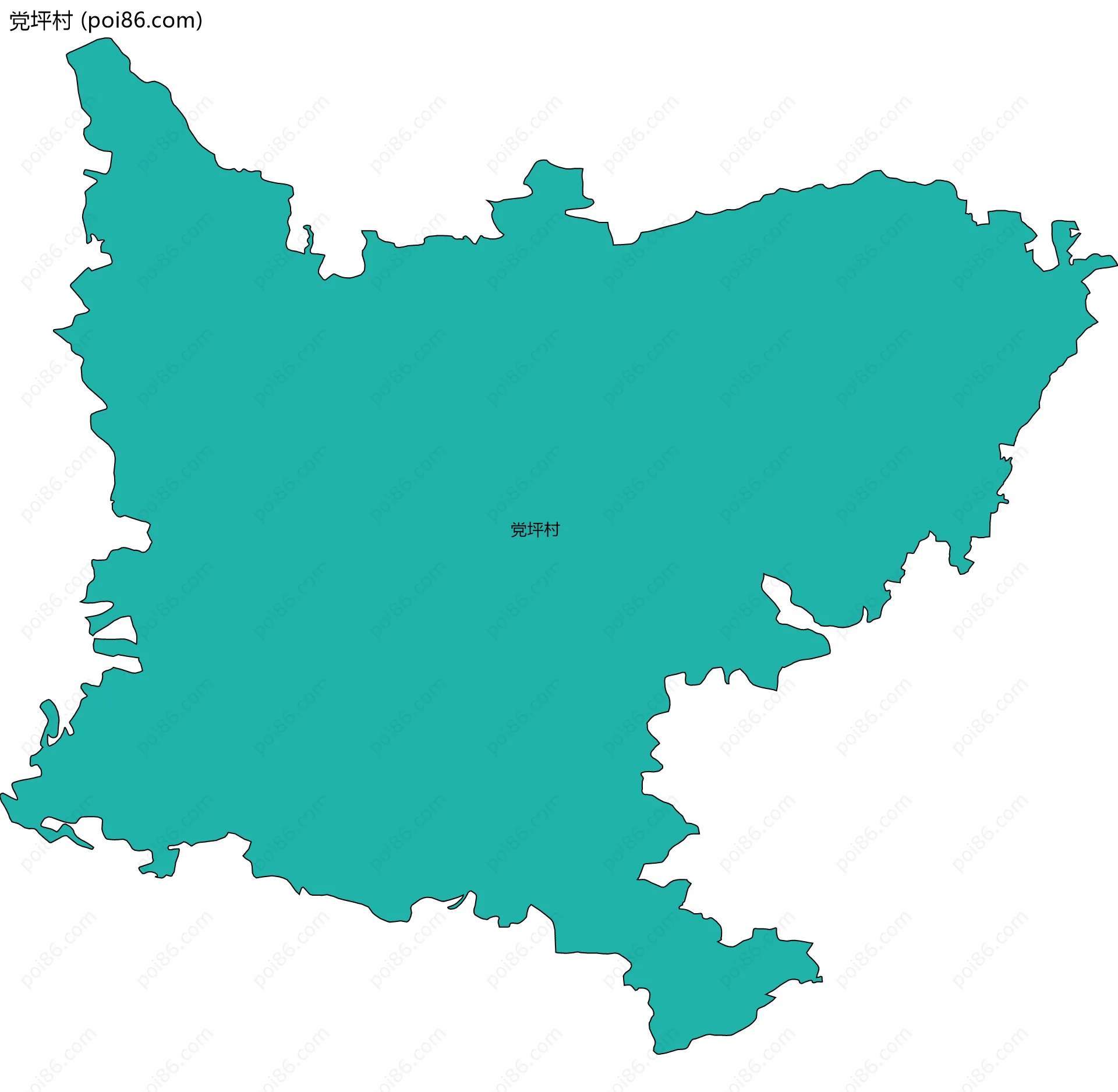 党坪村边界地图