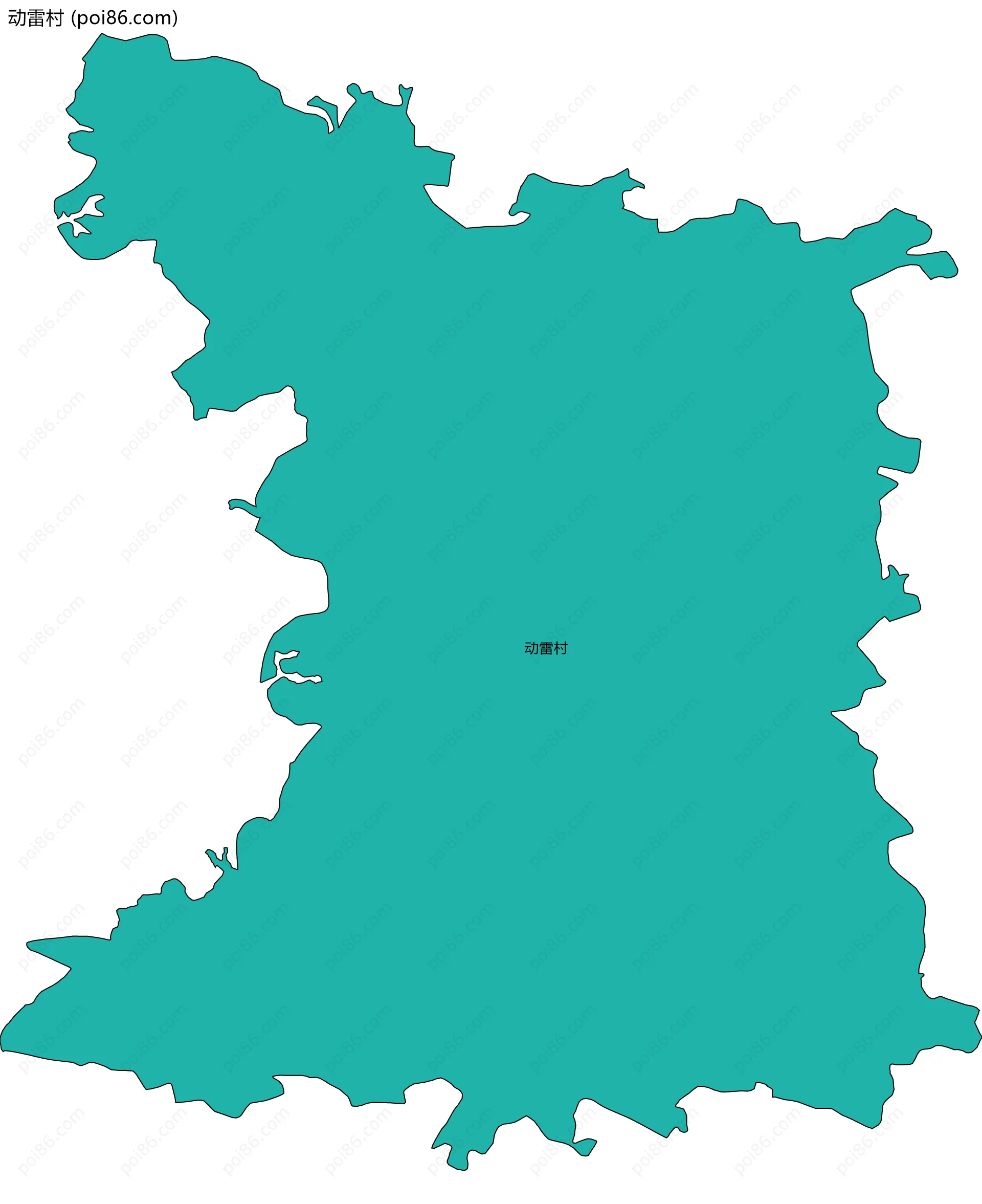 动雷村边界地图