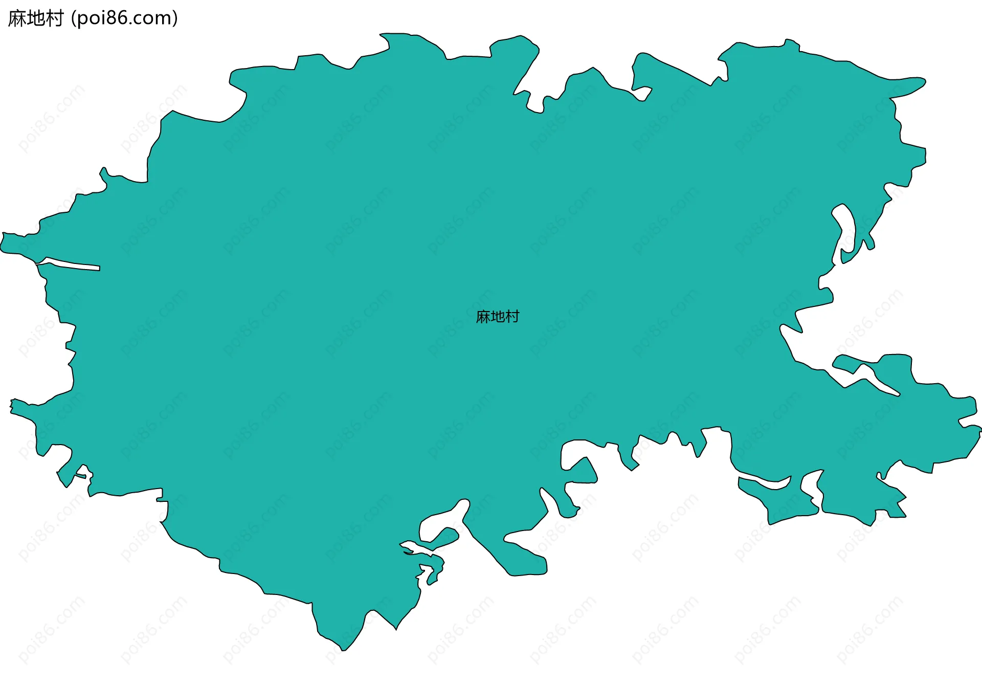 麻地村边界地图
