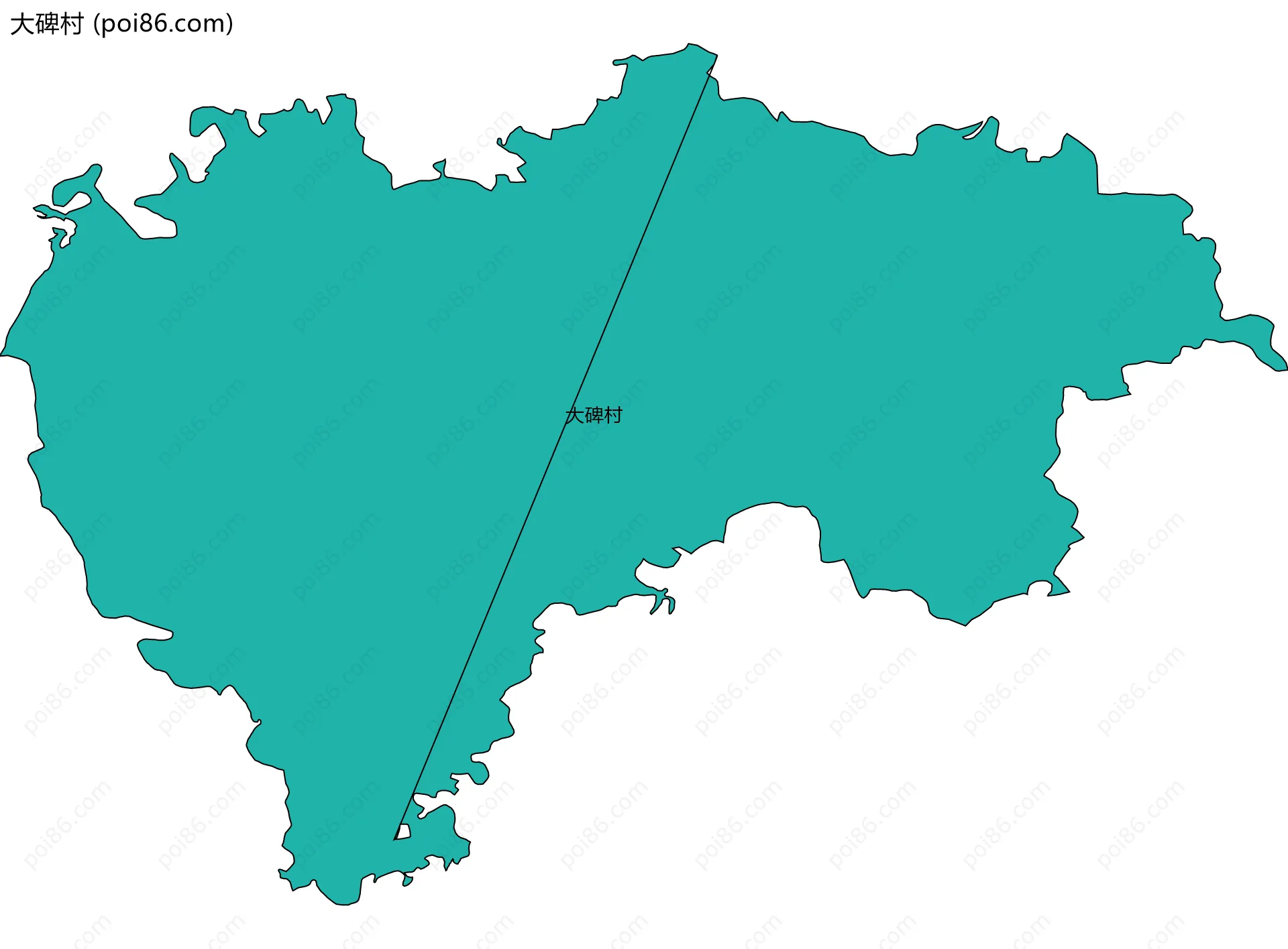大碑村边界地图