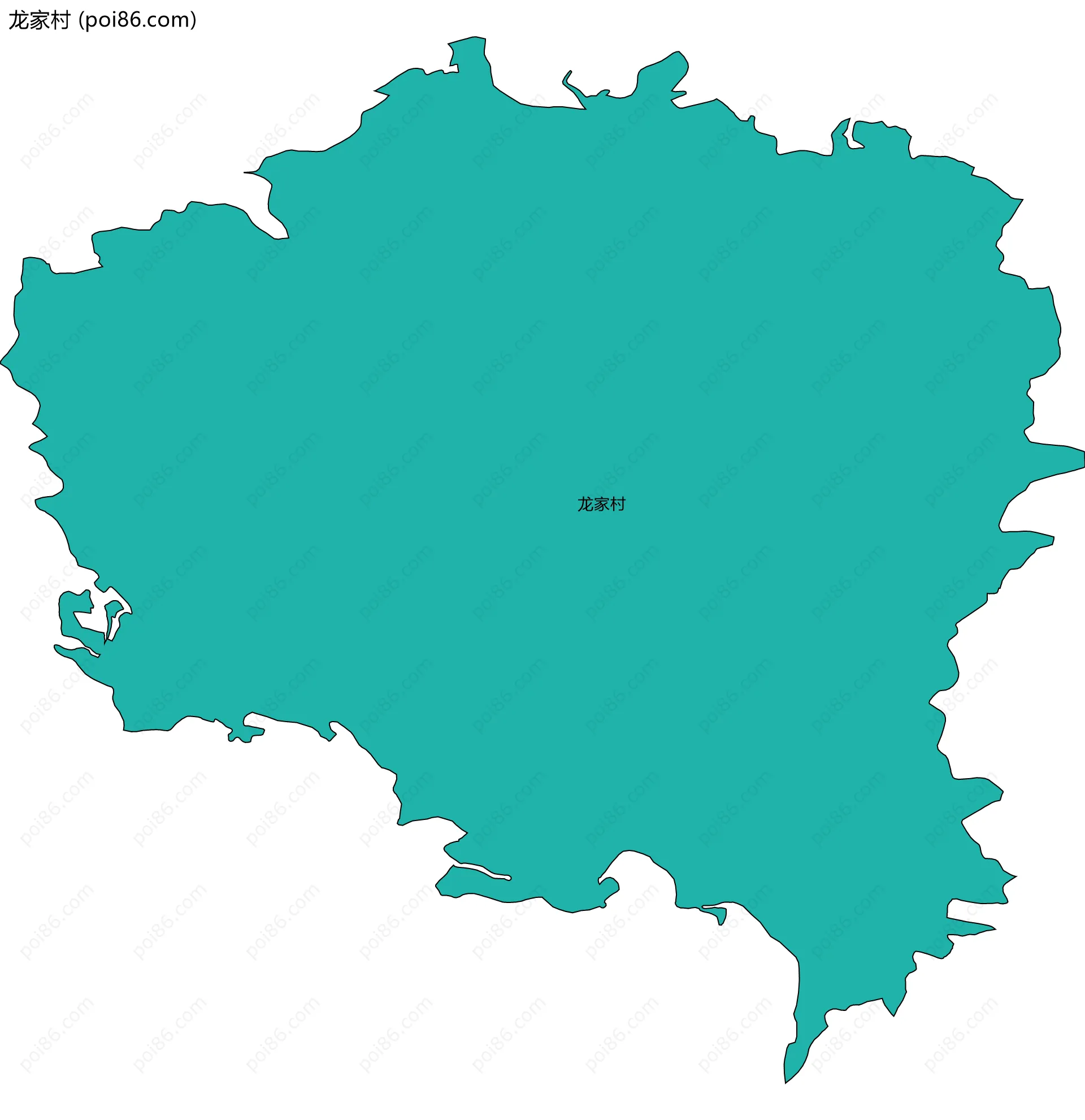 龙家村边界地图