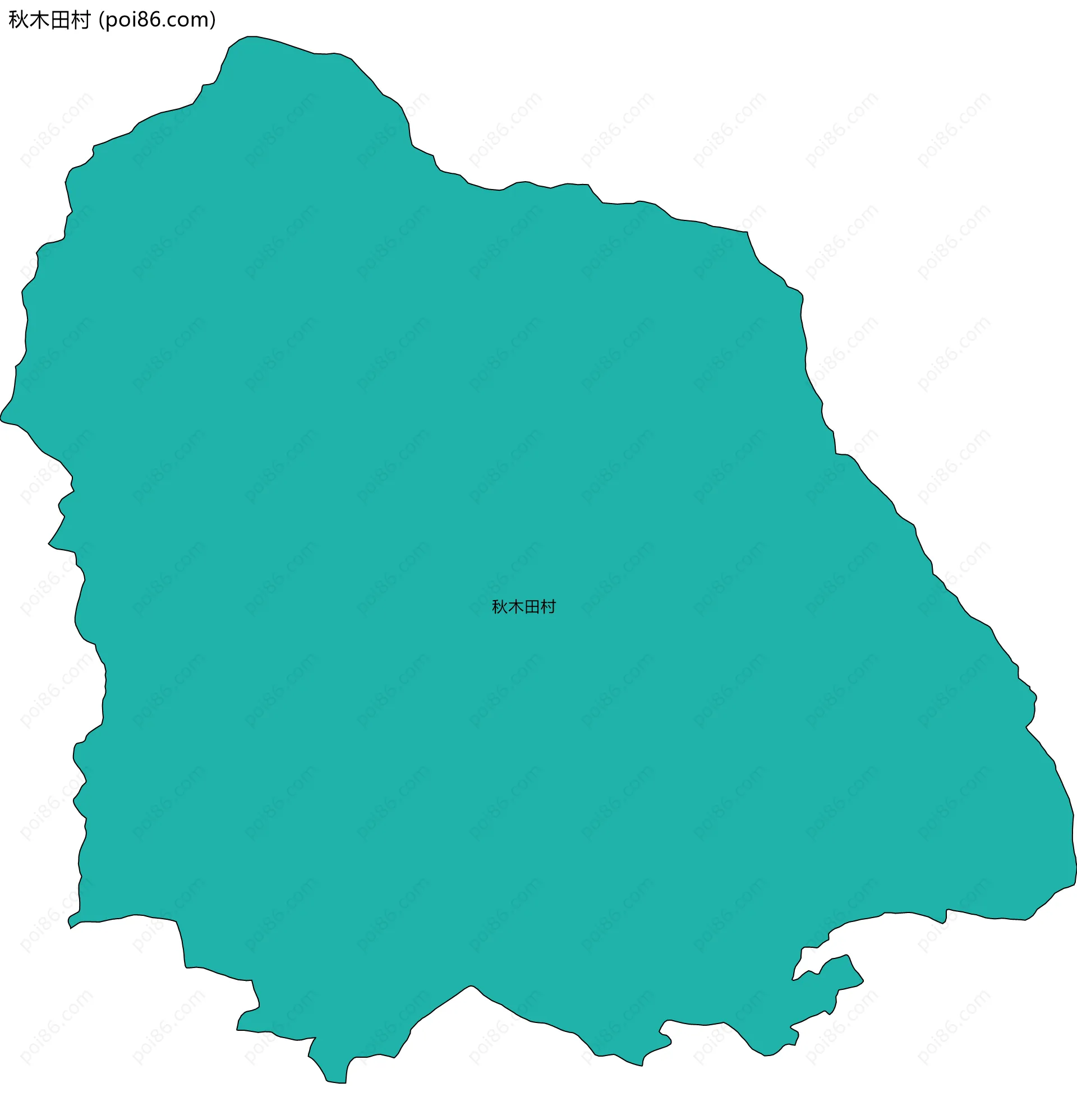秋木田村边界地图