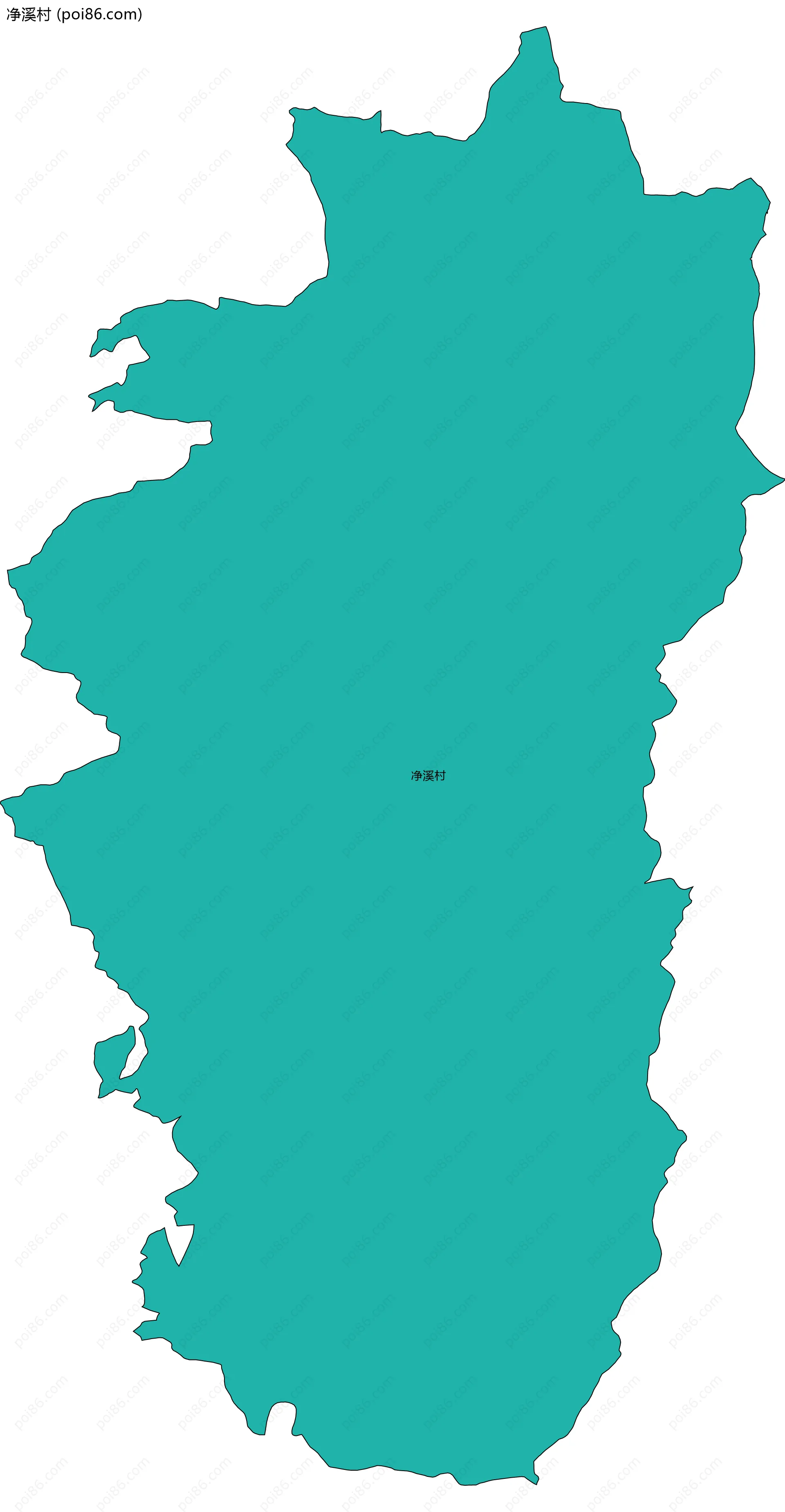 净溪村边界地图