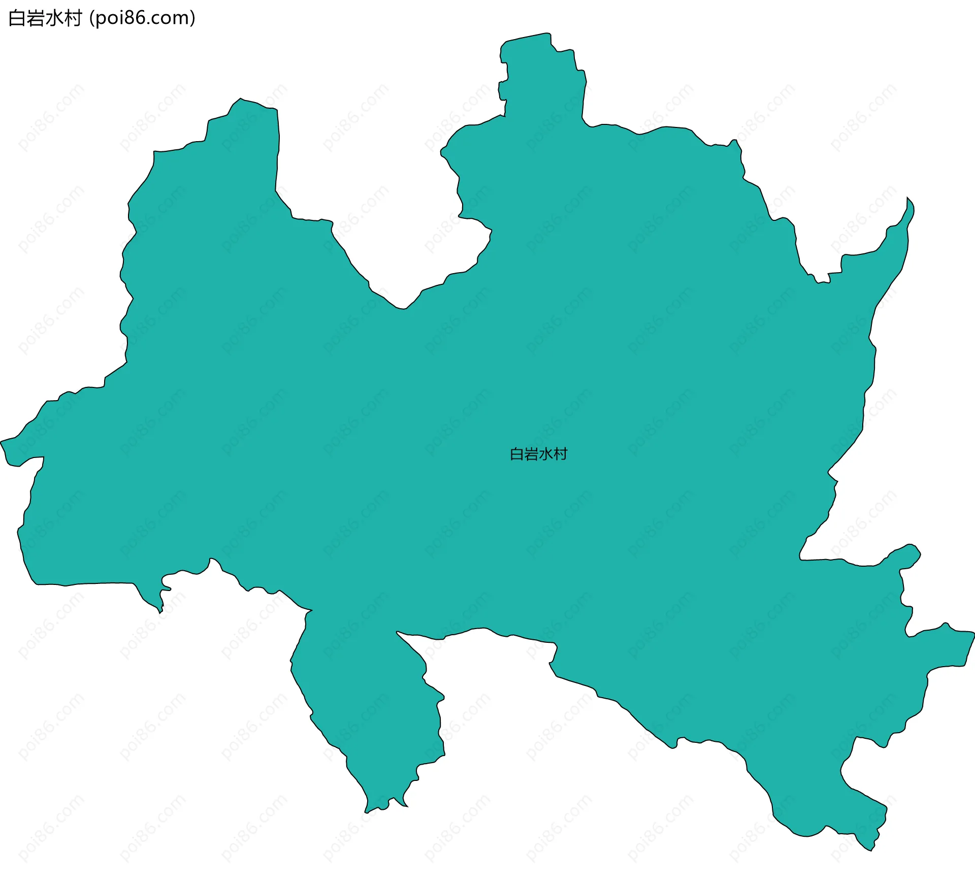 白岩水村边界地图